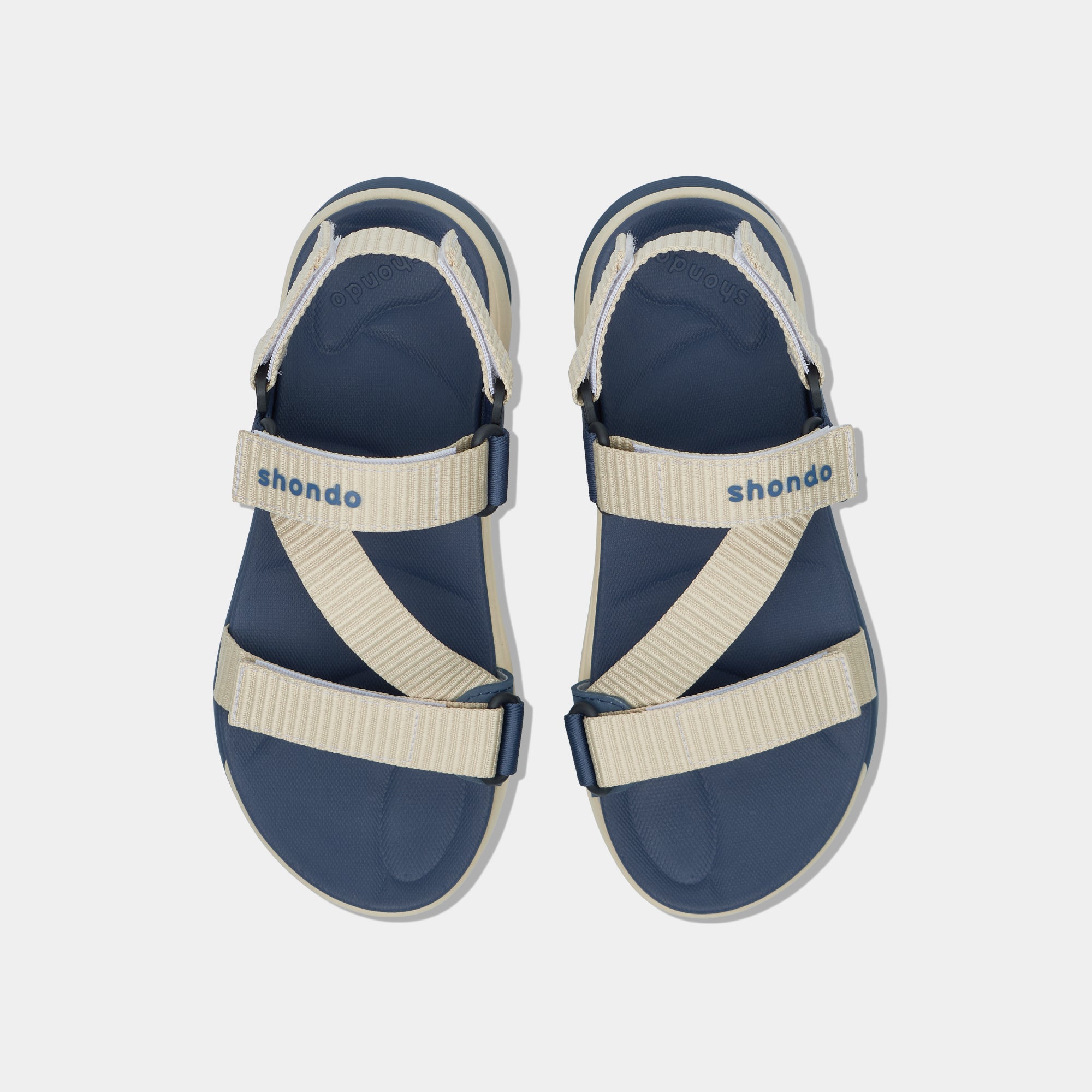 Sandal F8M quai chéo unisex be xanh navy