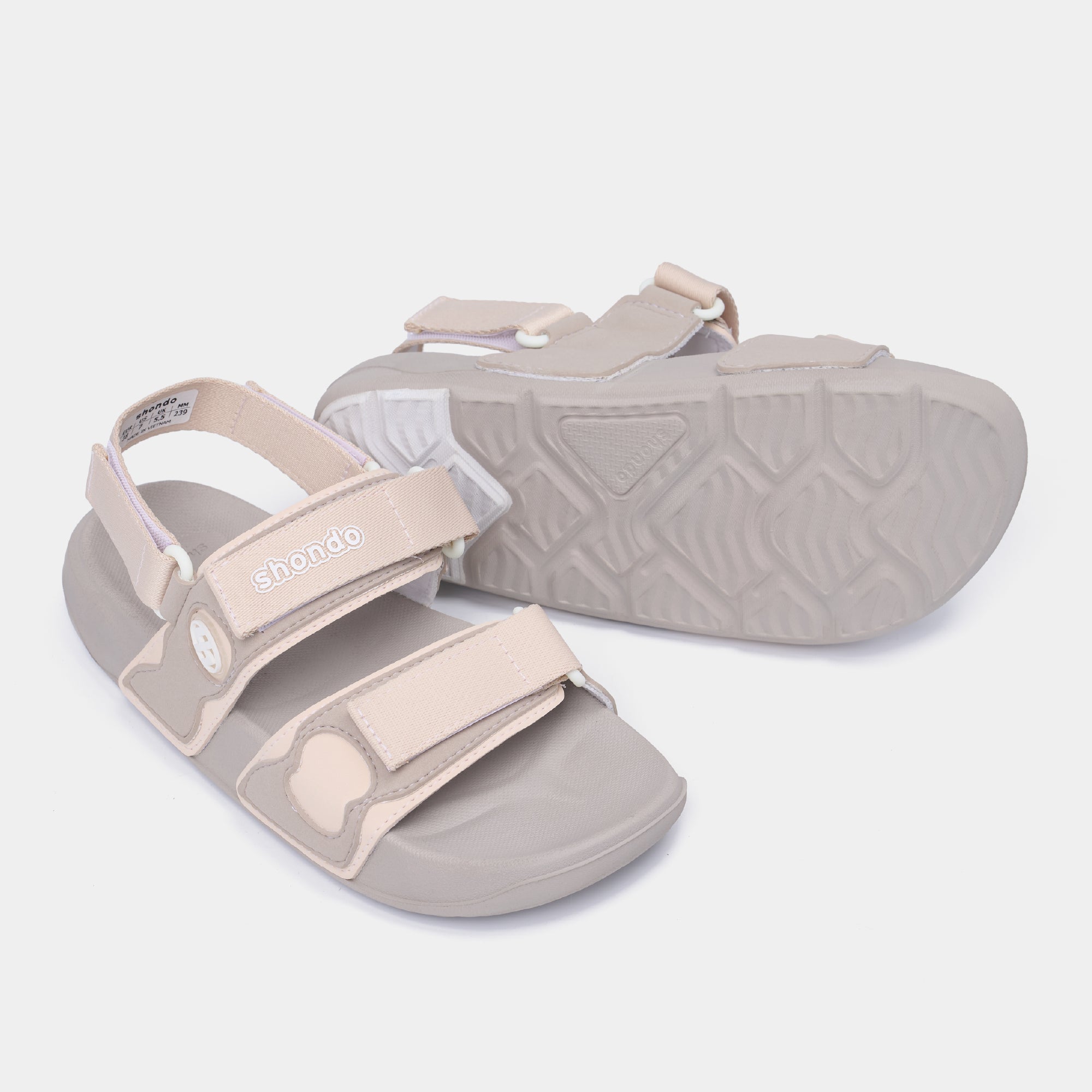 Sandal Platy 7 quai ngang nữ hồng