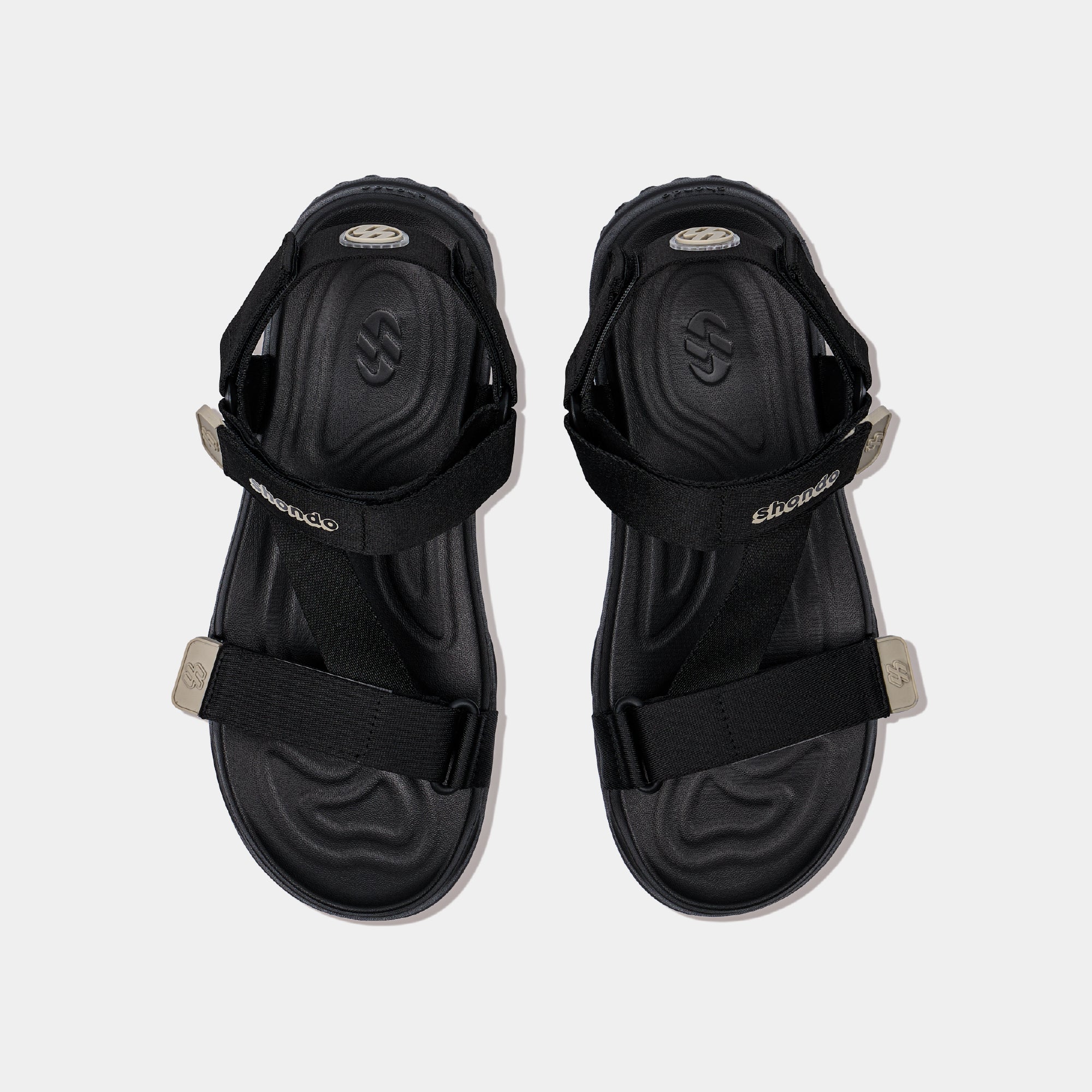 Sandal F11 quai chéo unisex đen