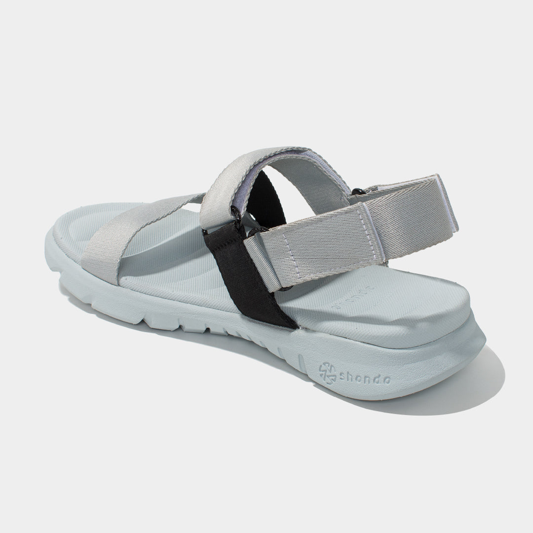 Sandals F6 sport đế xám phối quai đen