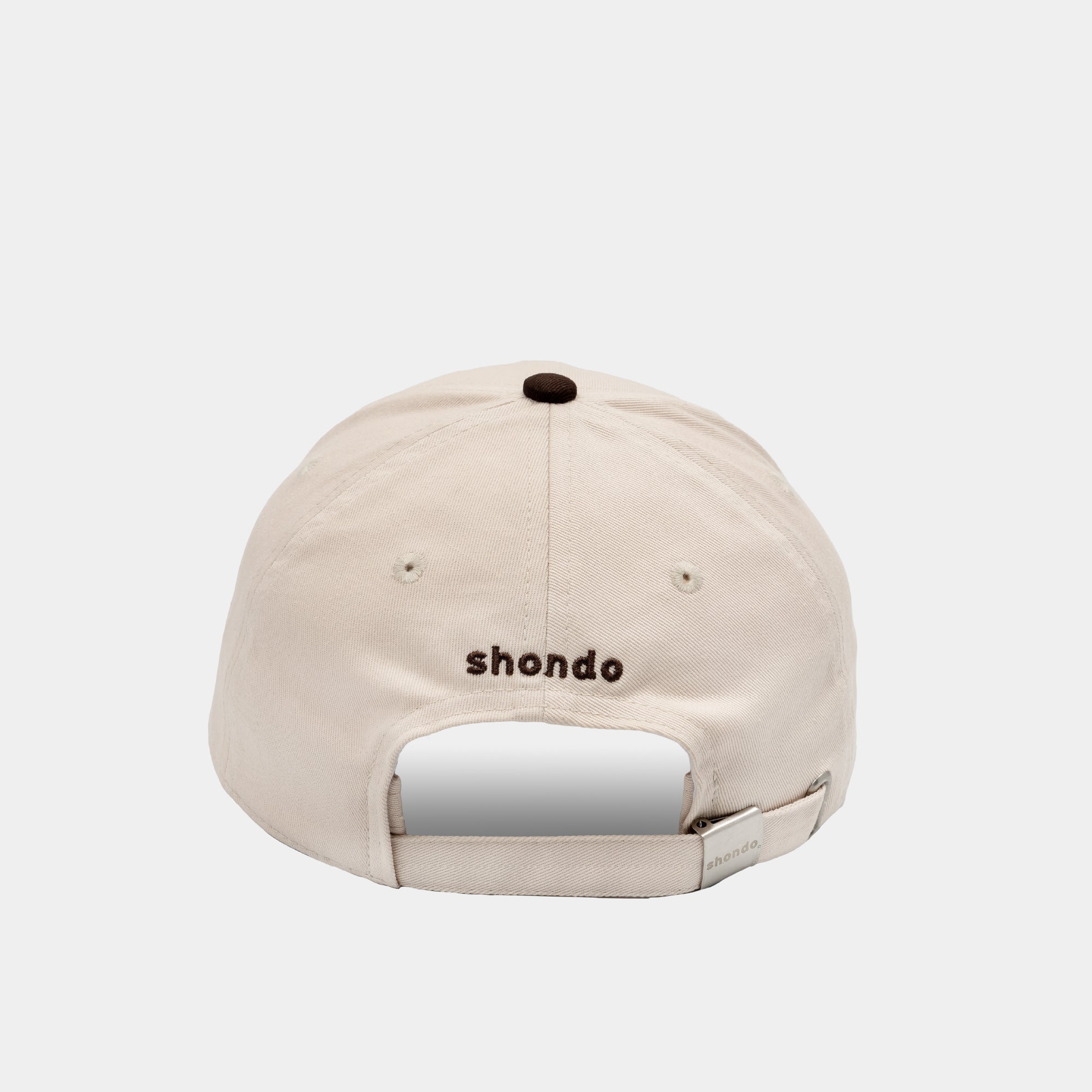 Nón lưỡi trai thêu logo Shondo be nâu