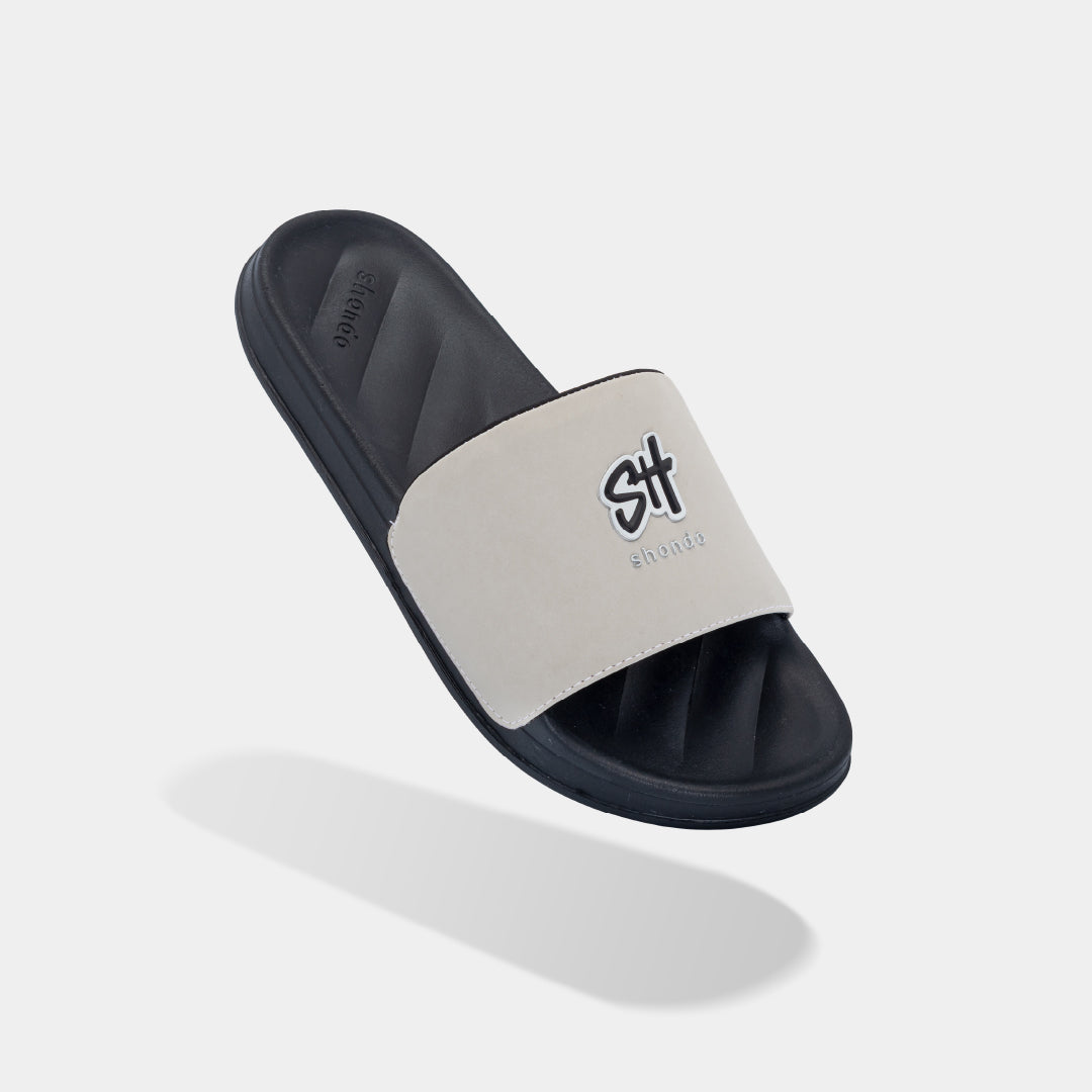 Dép Trendy 2 logo SH TPU đen xám