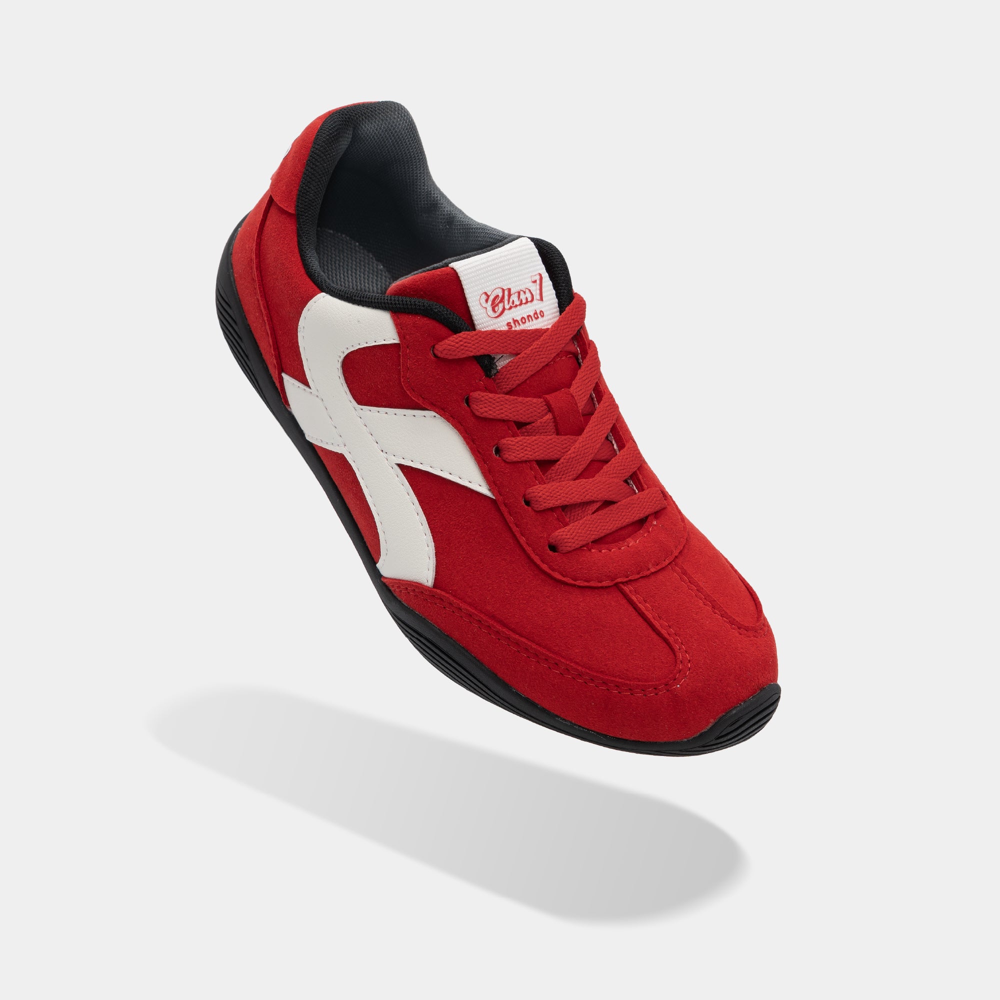 Giày Sneaker Shondo Class 7 Đế Thấp Unisex Màu Đỏ