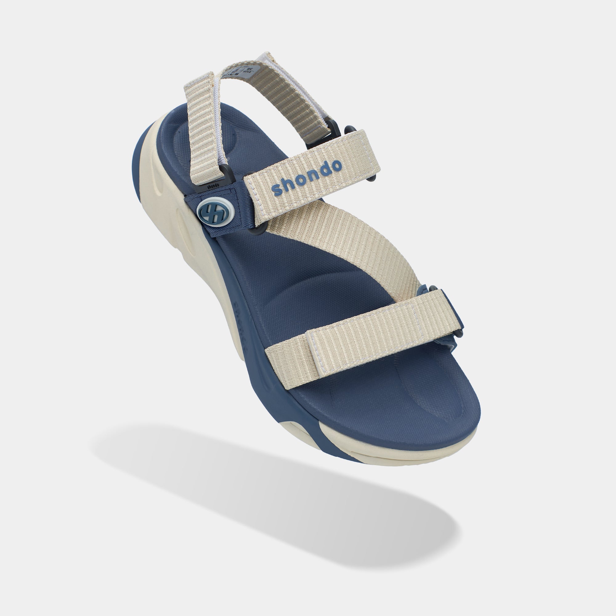 Sandal F8M quai chéo unisex be xanh navy
