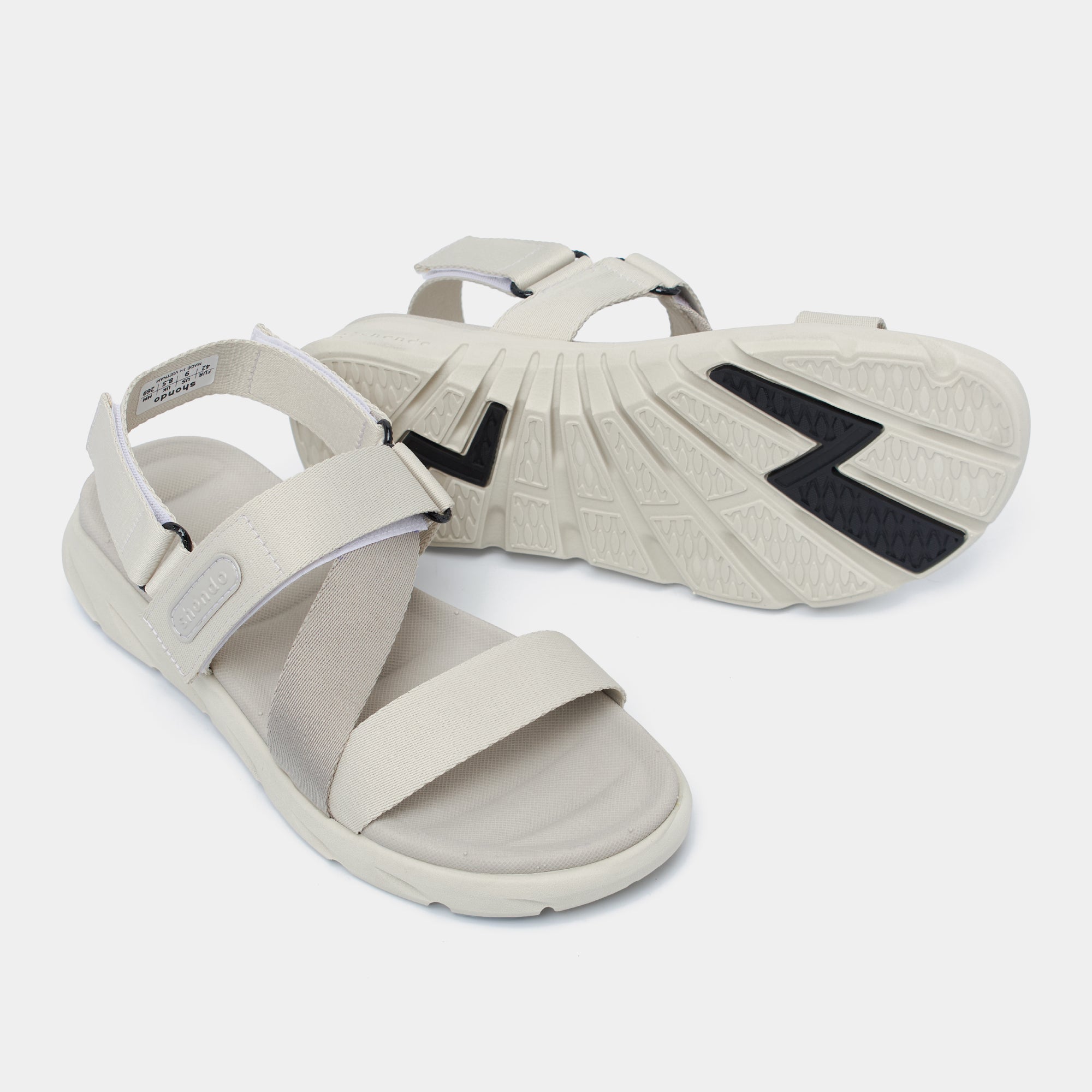 Sandal F6S quai chéo unisex nâu nhạt