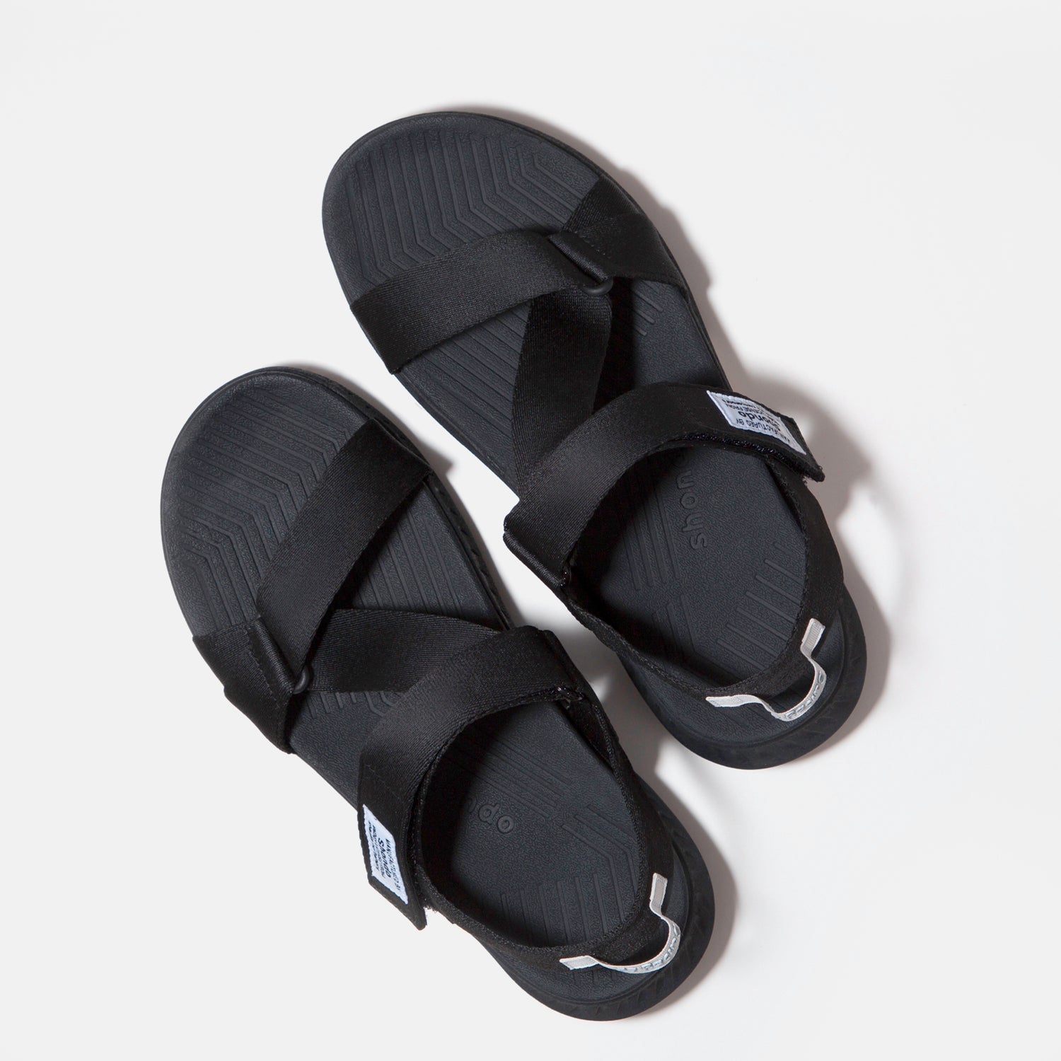 Sandals F7 Racing đế đen phối trắng quai đen