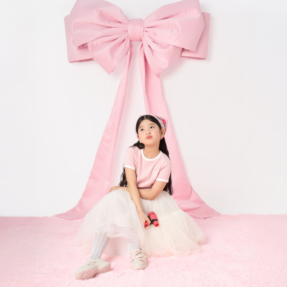Giày ballet sneaker bé gái Little Dreamie trắng