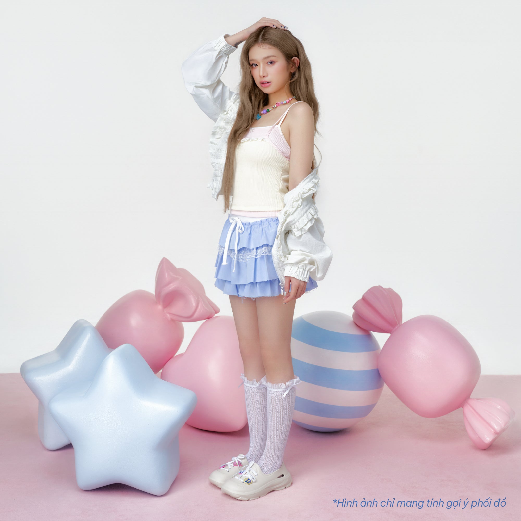 Giày Sneaker Shondo EZI Limax Unisex Màu Trắng Kem