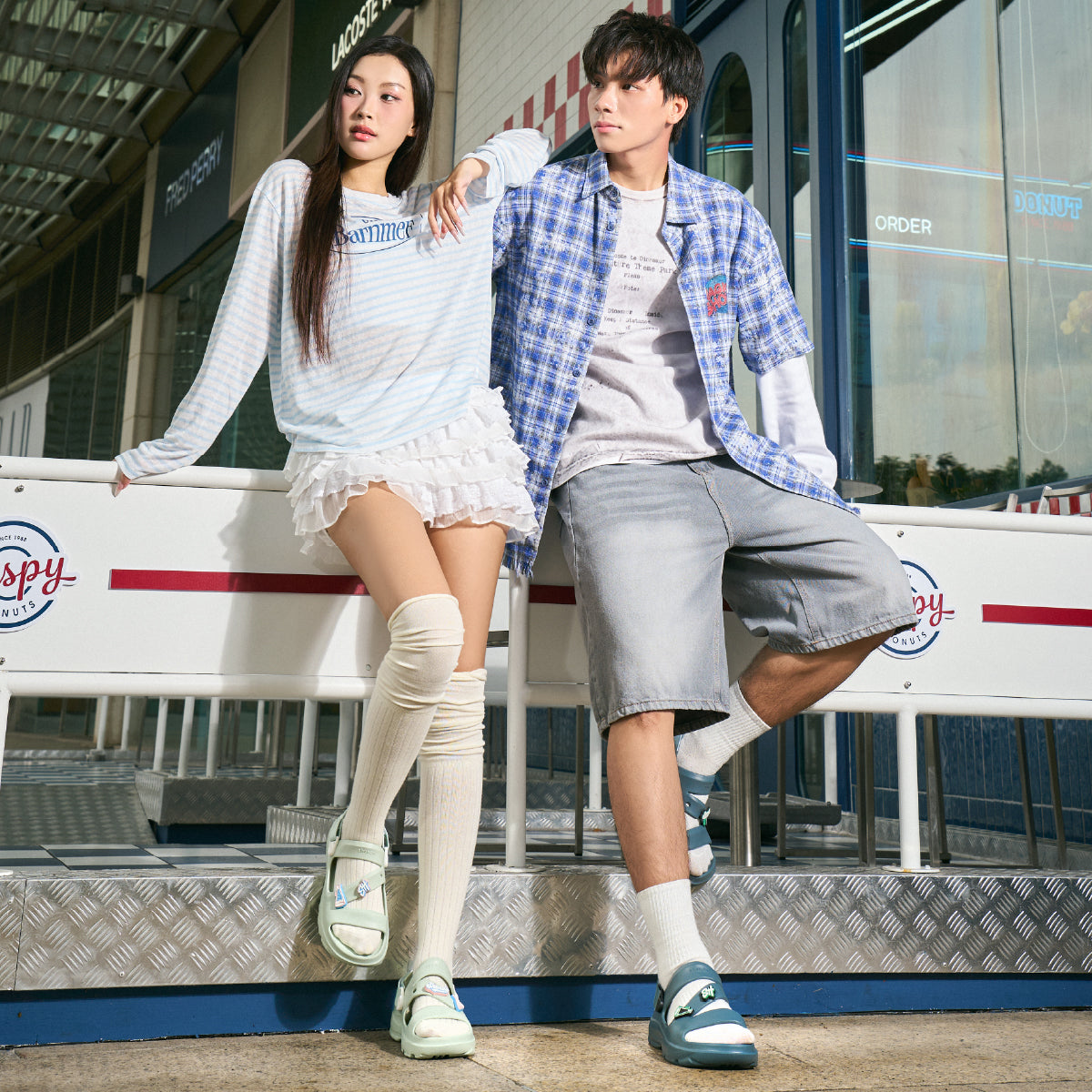 Sandal FX nữ nhựa đúc xanh mint