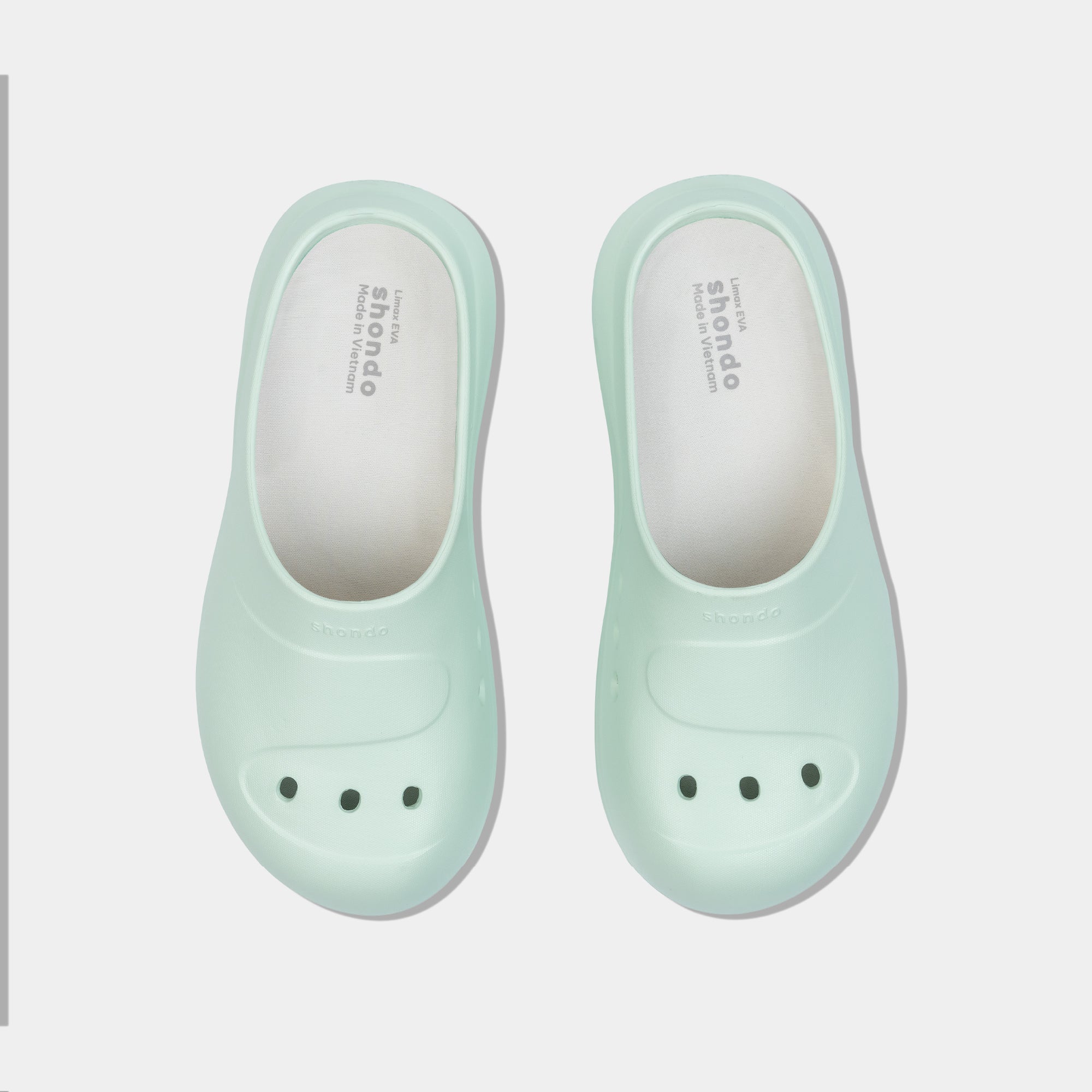 Clog MULE CHIC Limax đế cao nữ xanh mint