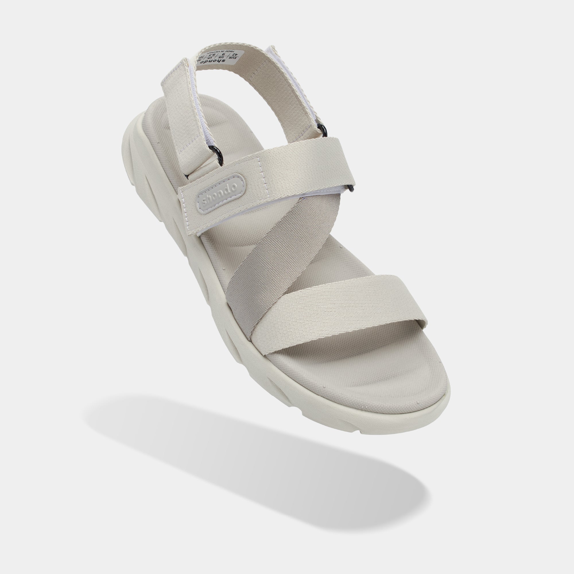 Sandal F6S quai chéo unisex nâu nhạt