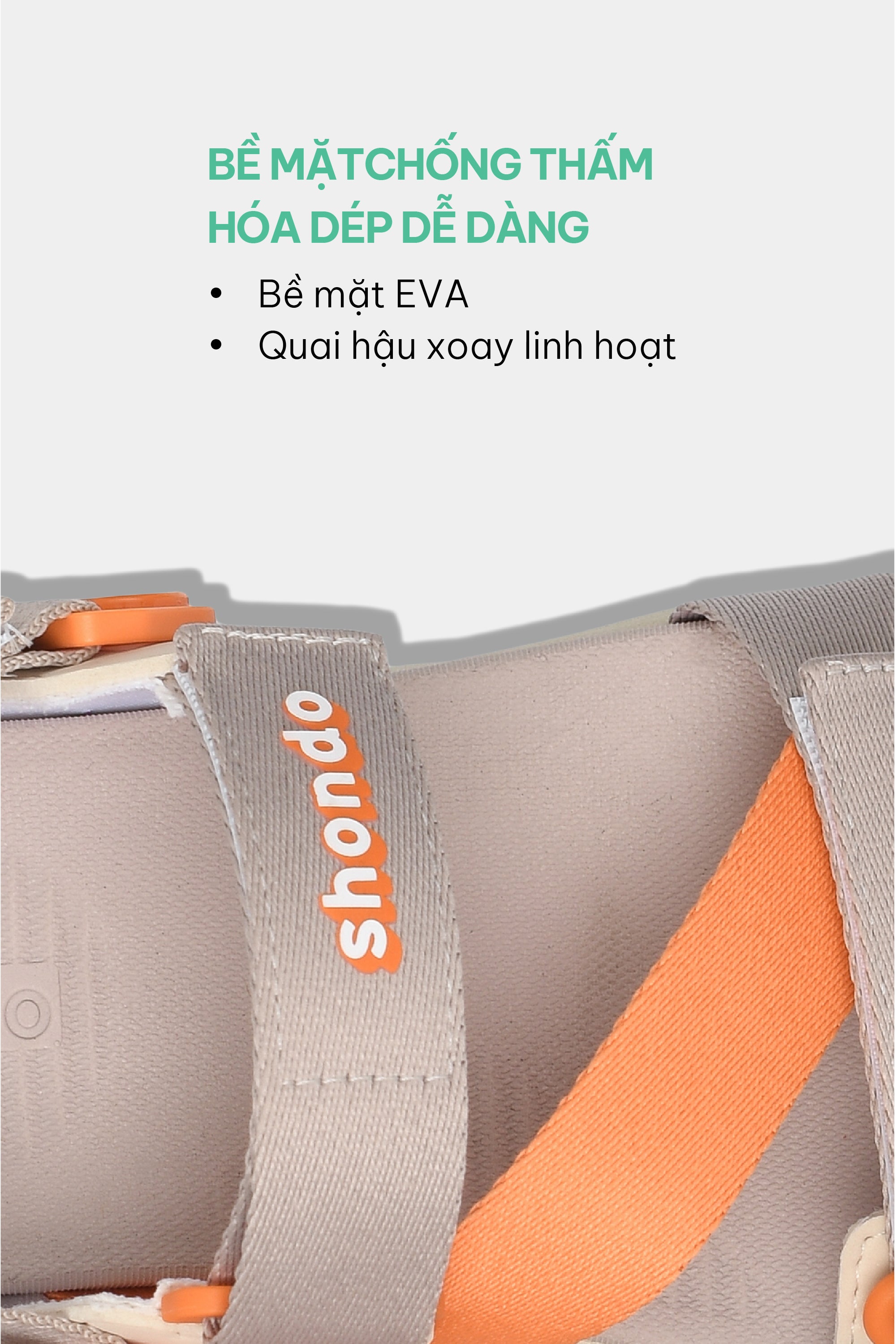 Sandal nữ F8B quai xoay nâu be cam