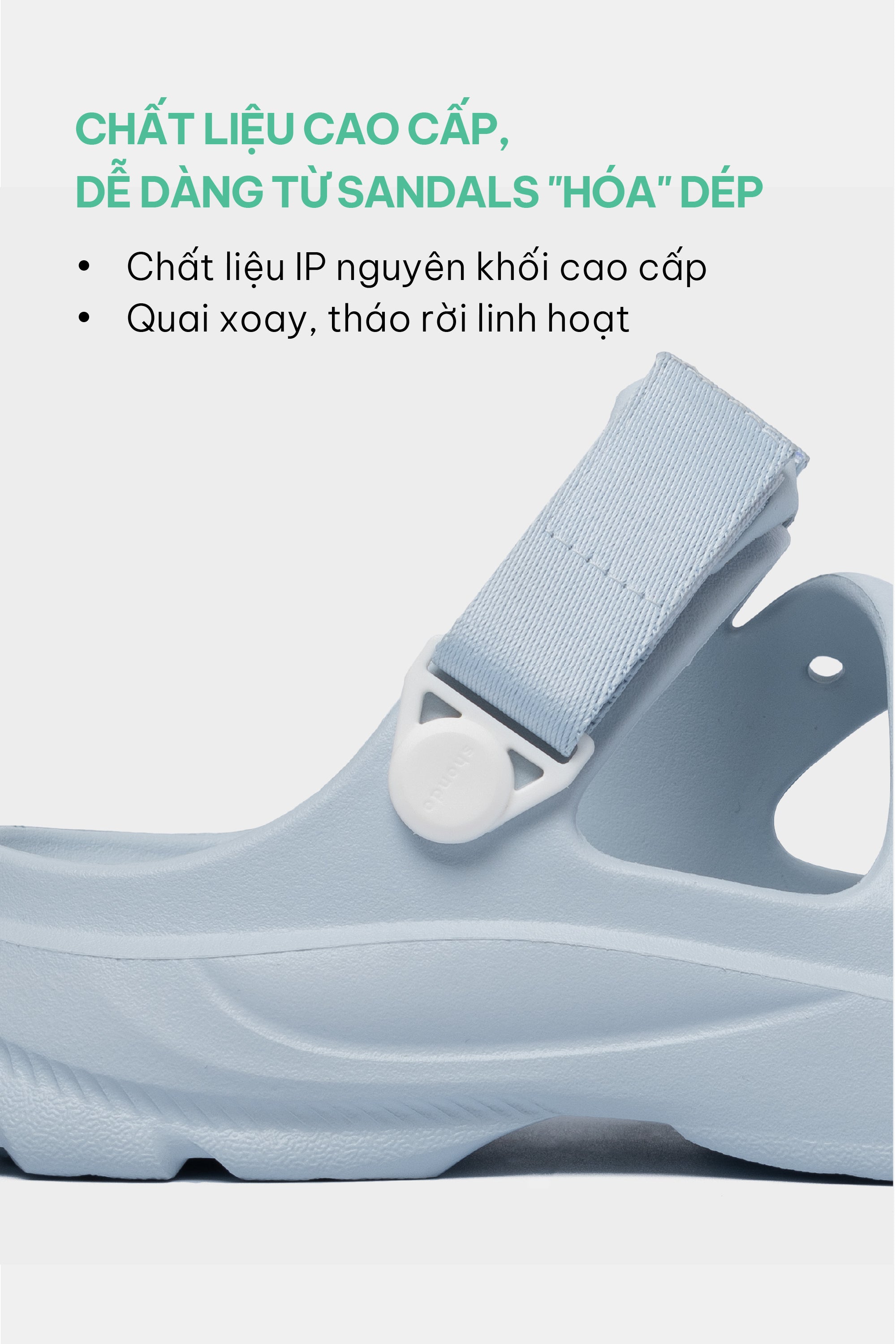 Sandal FX nhựa đúc đi mưa xanh trời