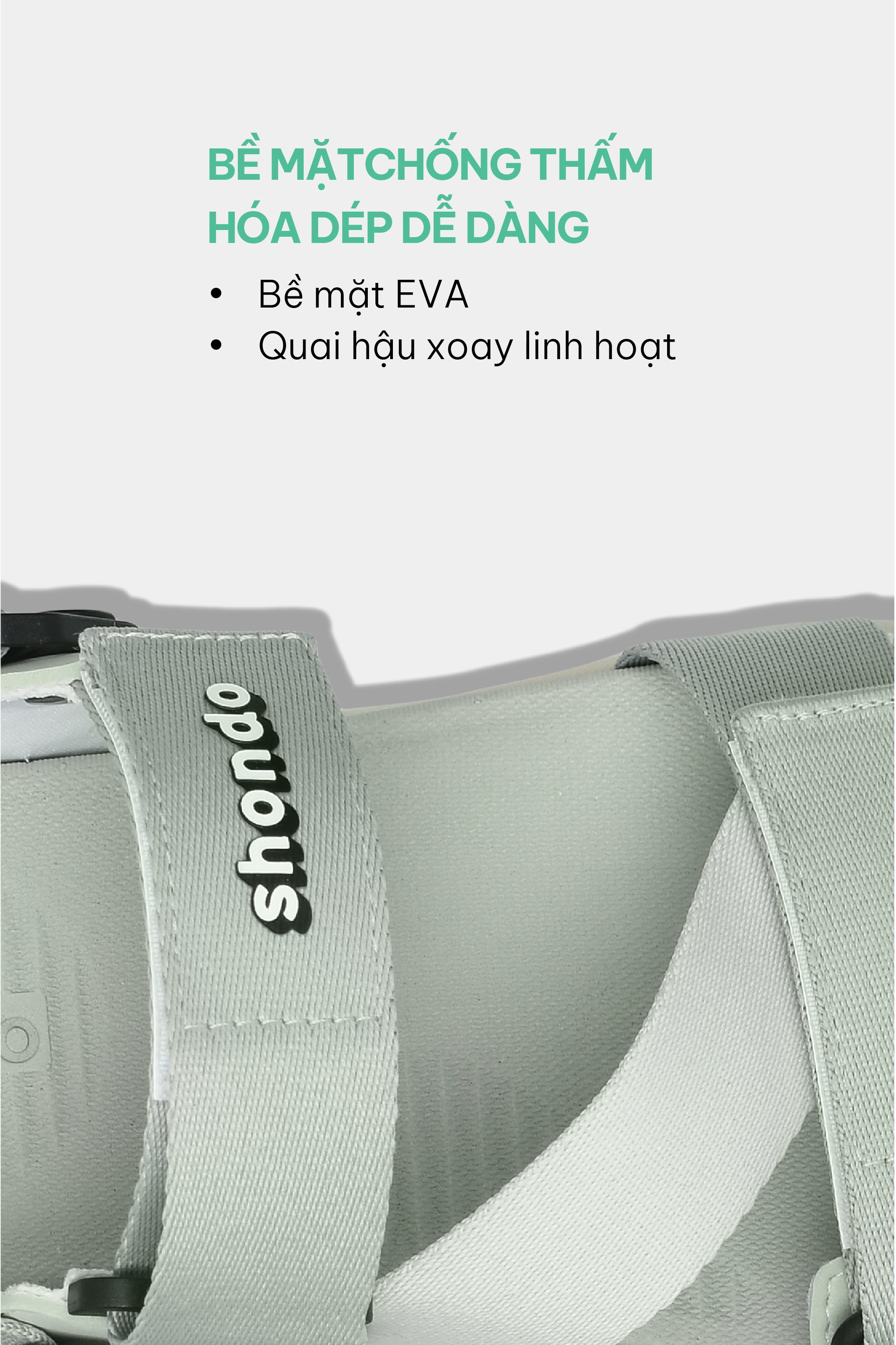 Sandal nam nữ F8B quai xoay xanh mint
