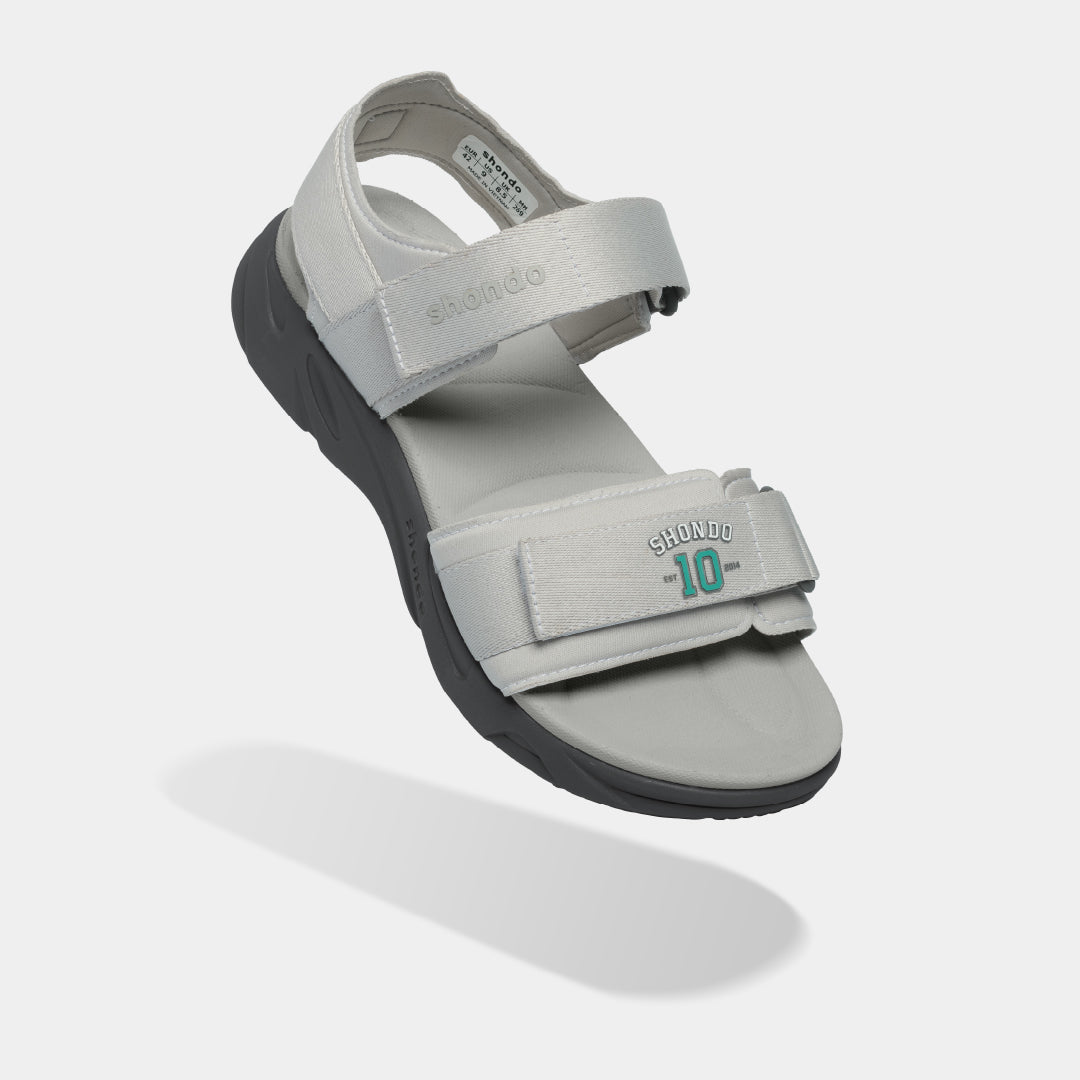 Sandal F8M thun họa tiết số 10 xám