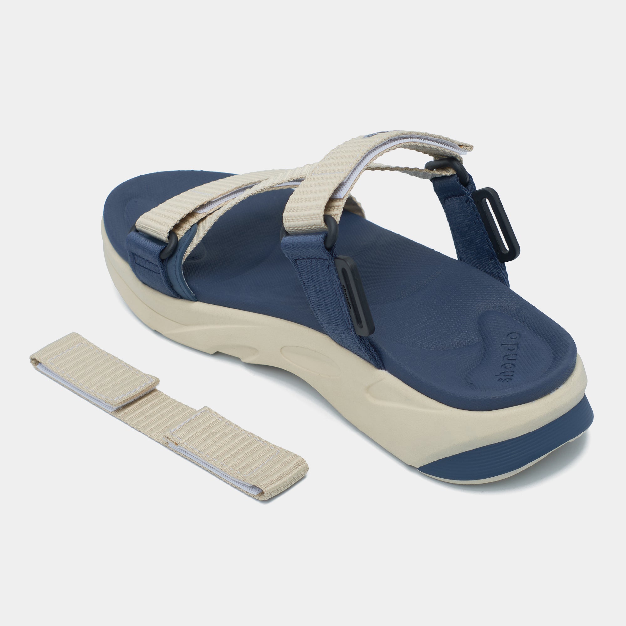 Sandal F8M quai chéo unisex be xanh navy