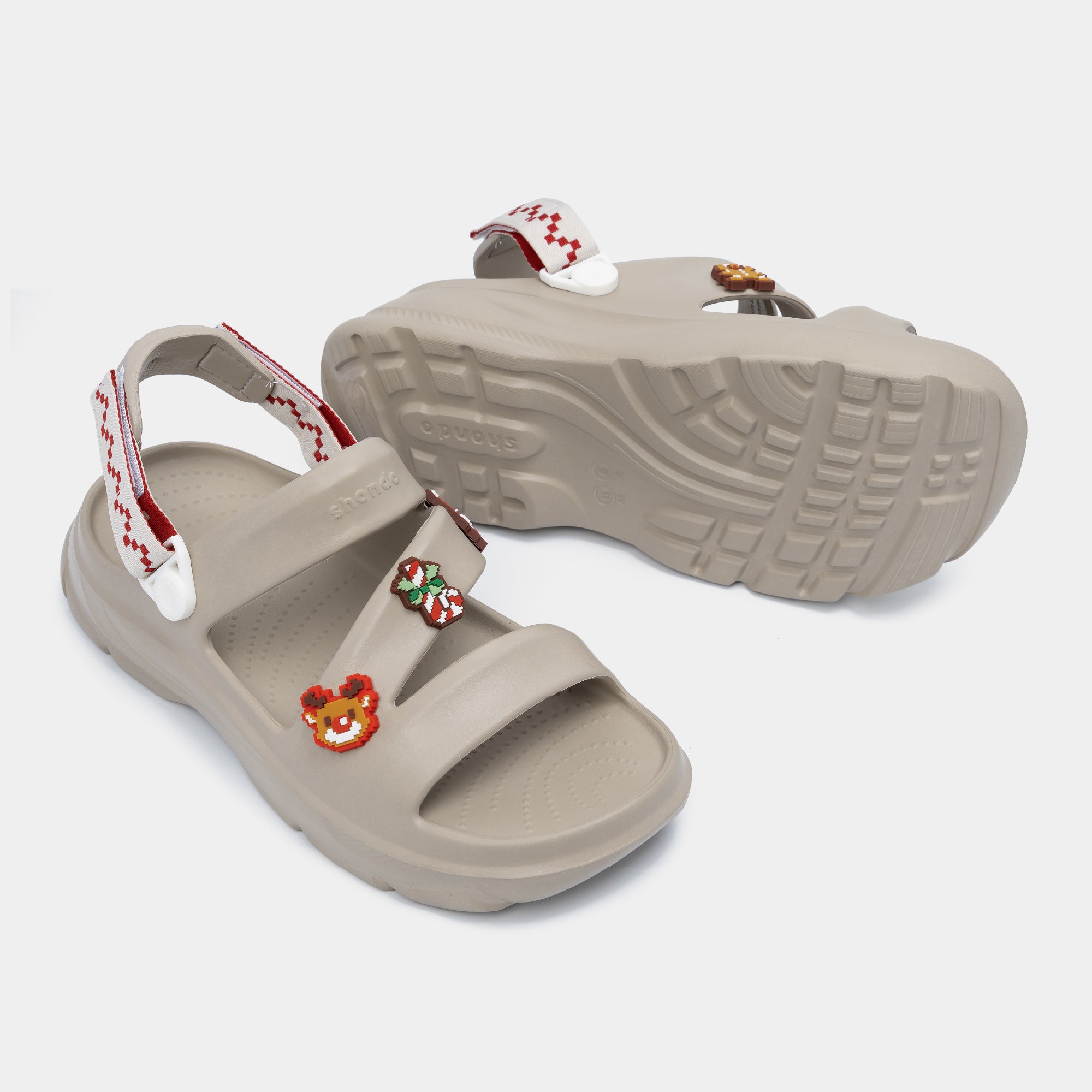 Sandal FX Limax Christmas unisex nâu nhạt