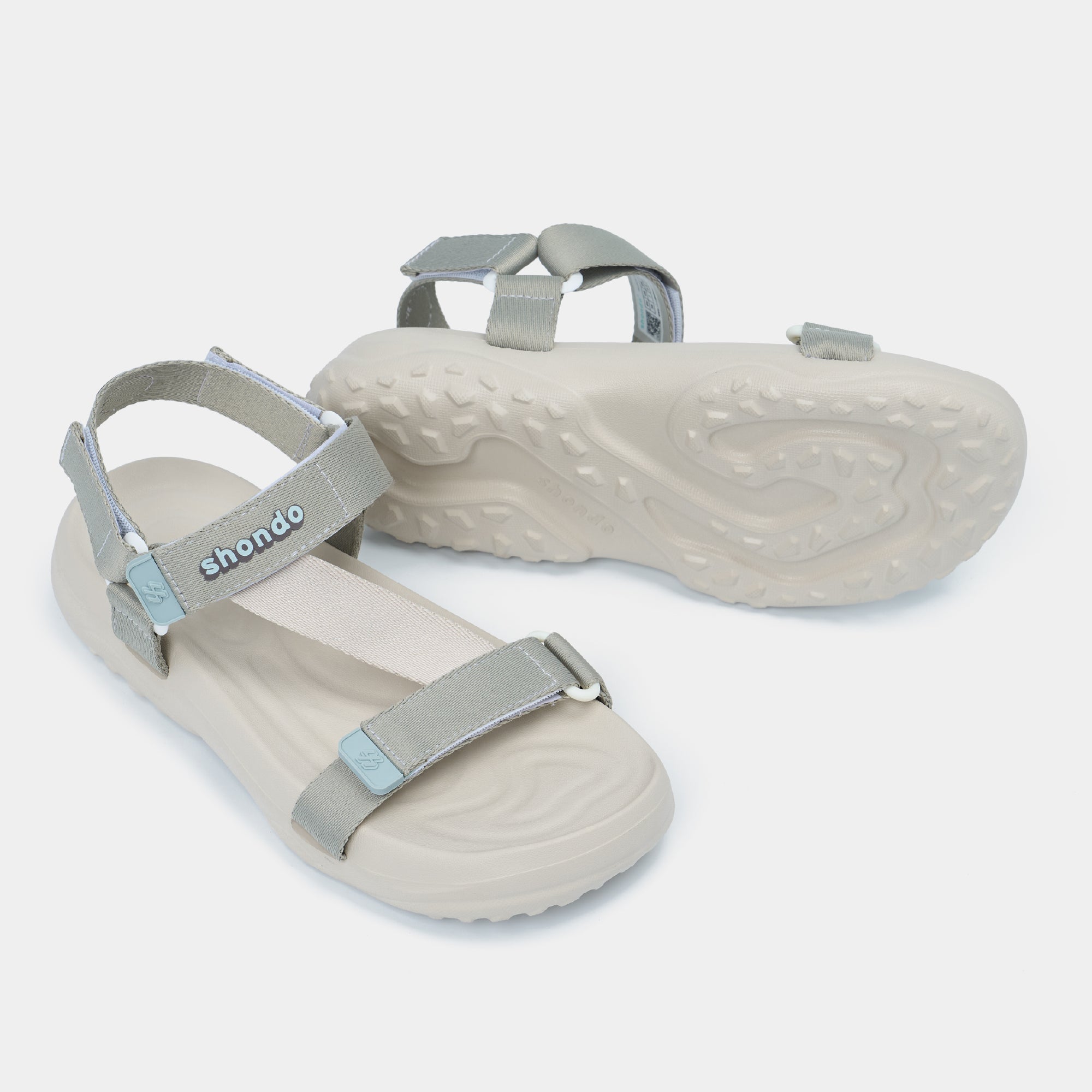 Sandal F11 quai chéo unisex xám rêu