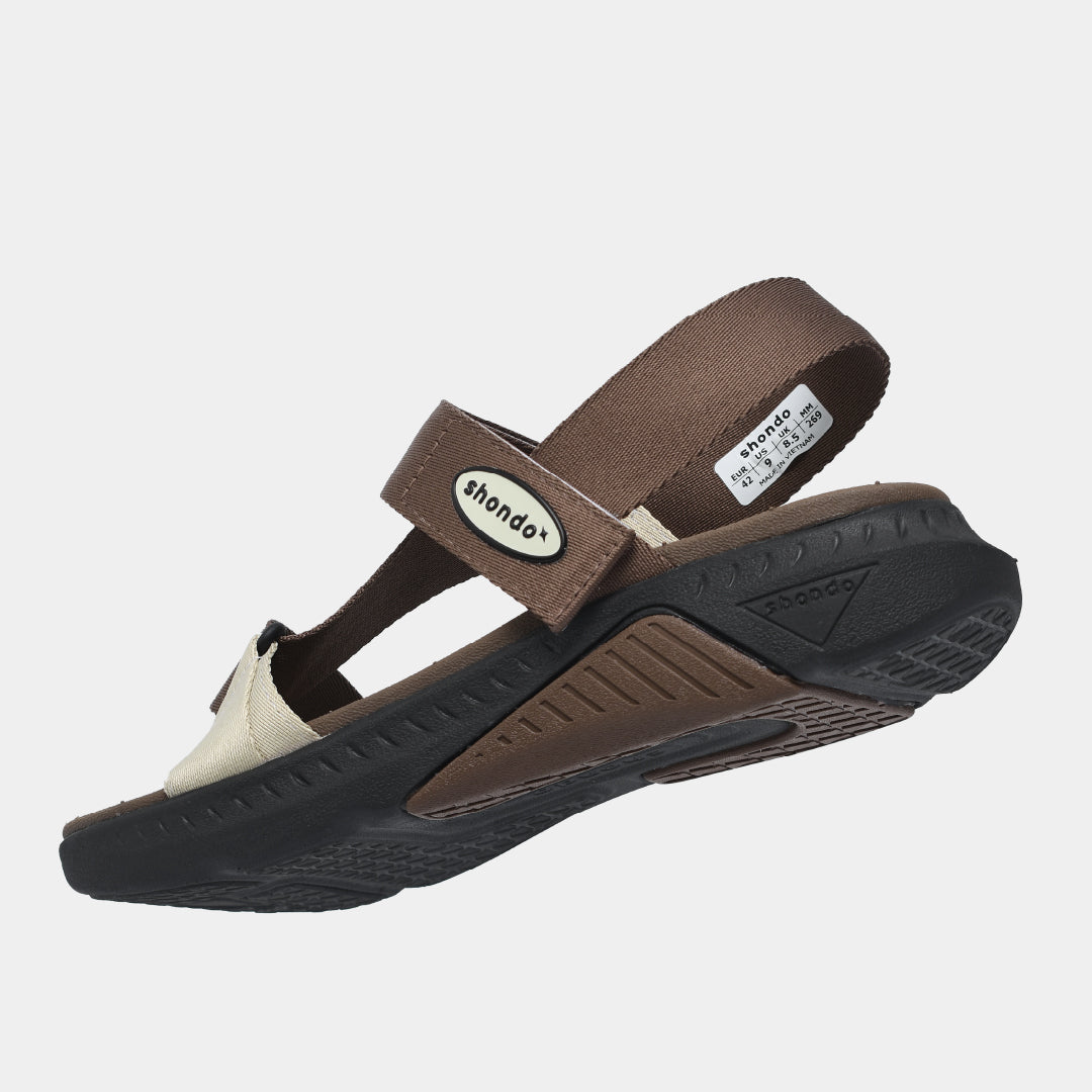 Sandal F7R nam đi học quai chéo nâu