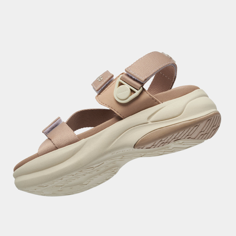 Sandal nam nữ F8B quai xoay nâu