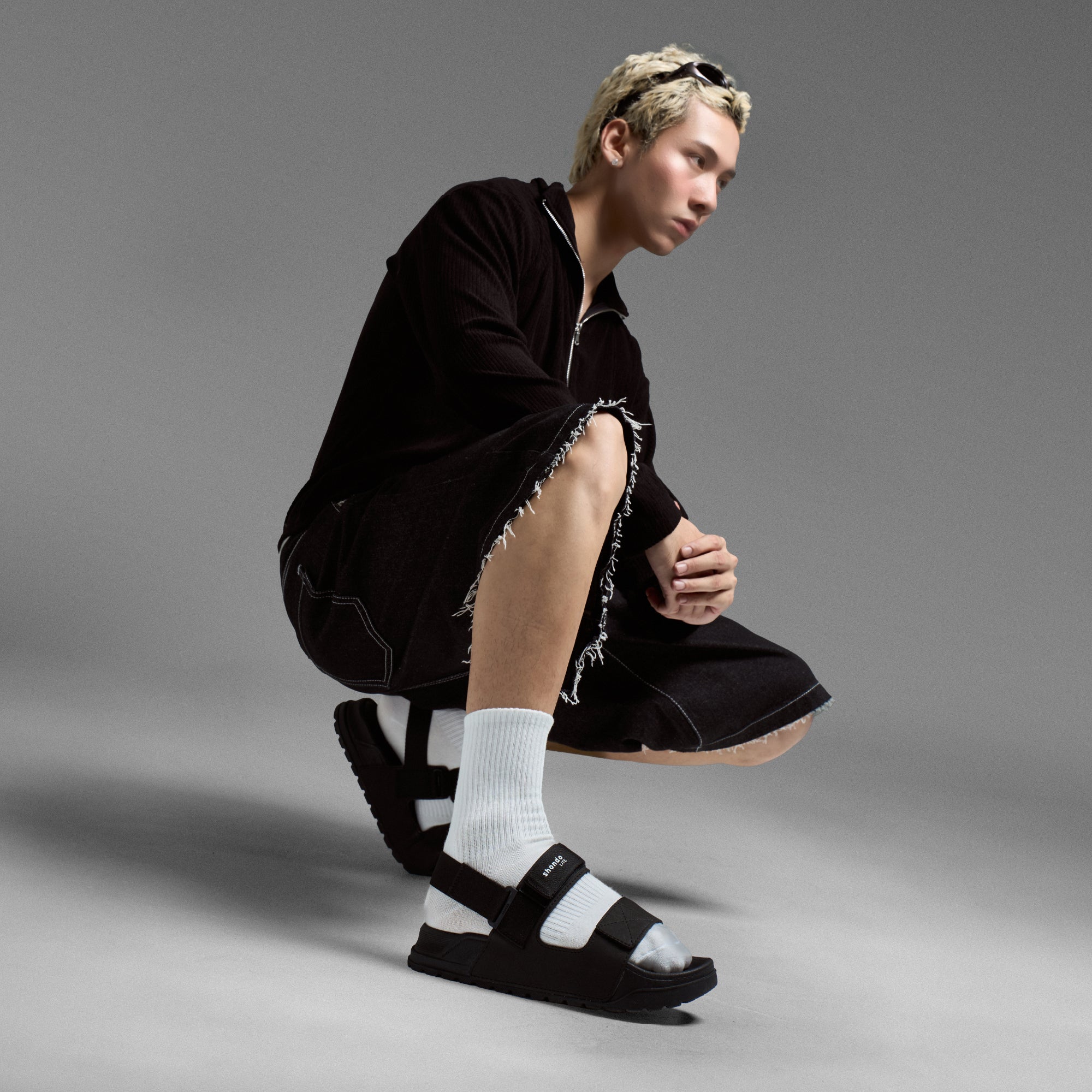 Sandal Platy 4 Lite quai ngang unisex đen