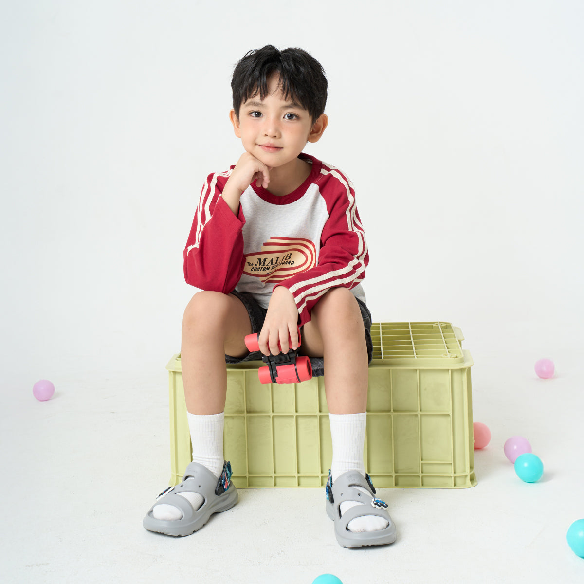 Sandal FX bé trai nhựa đúc xám