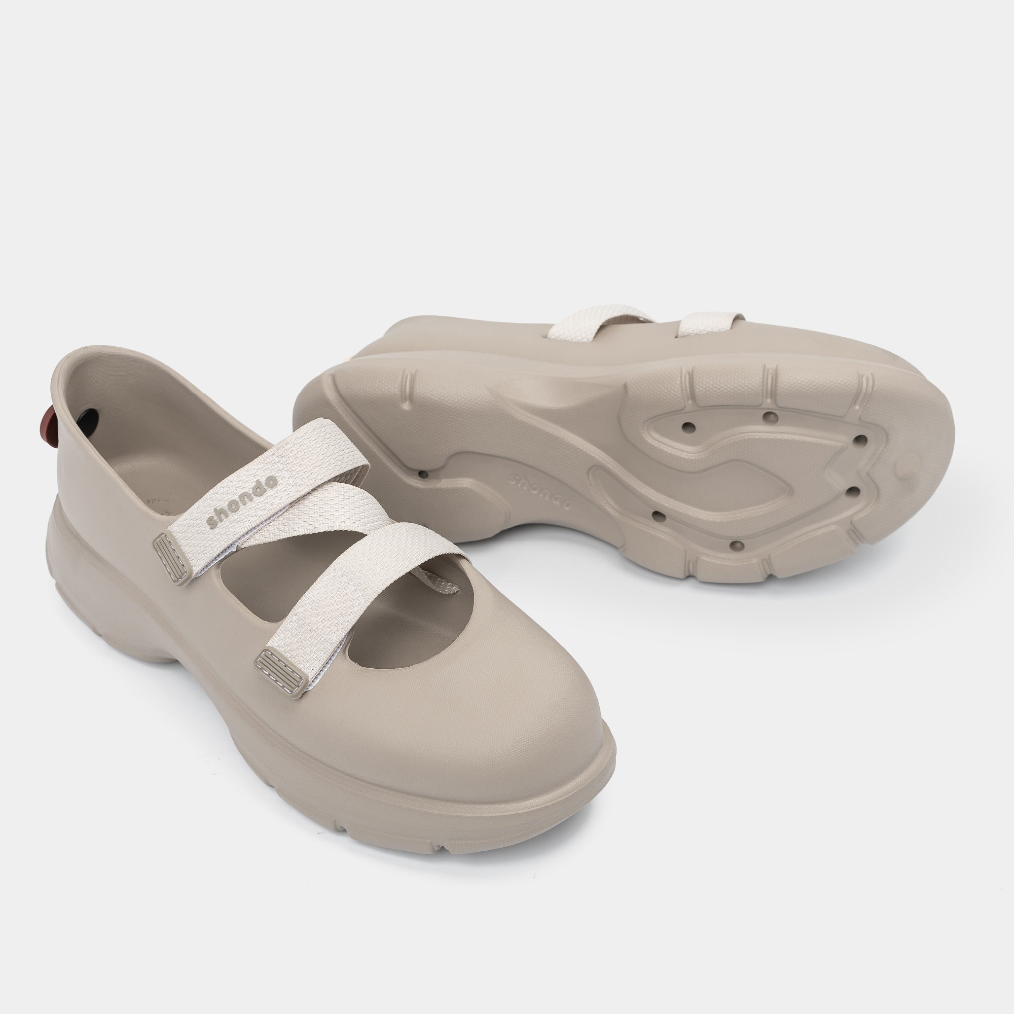 Giày Ballet Sneaker Nữ Shondo Dreamie Màu Nâu Nhạt