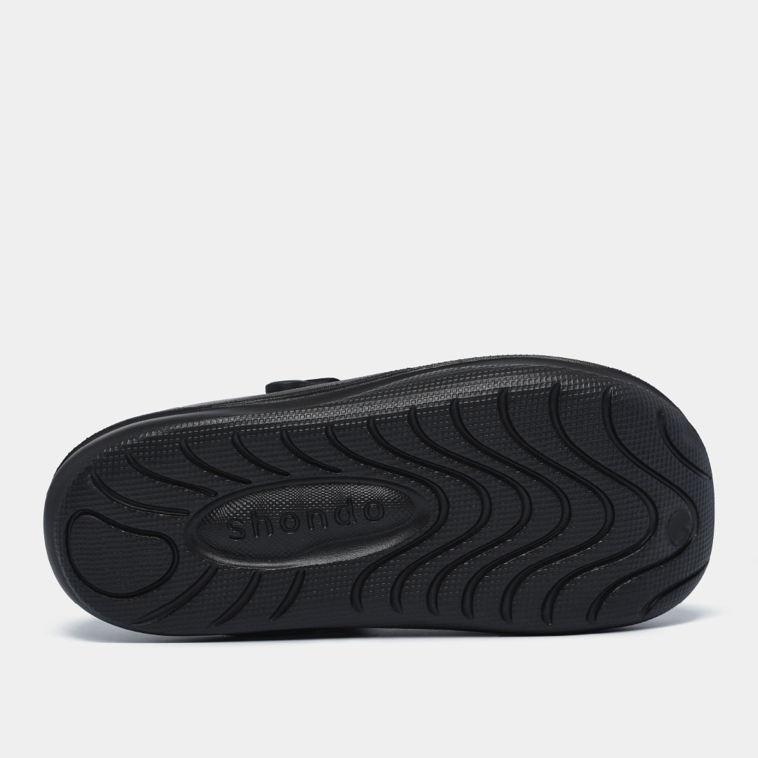 SUKE black plastic molded clogs for men and women