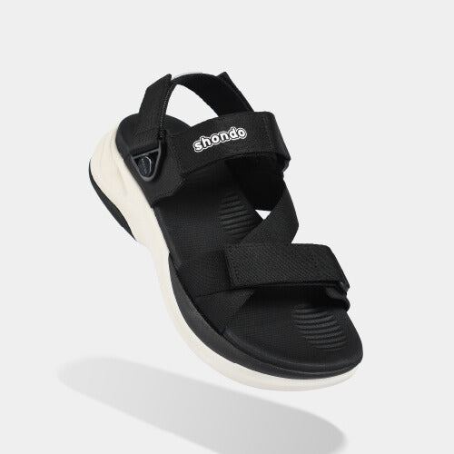 Sandal F8B quai xoay đen trắng