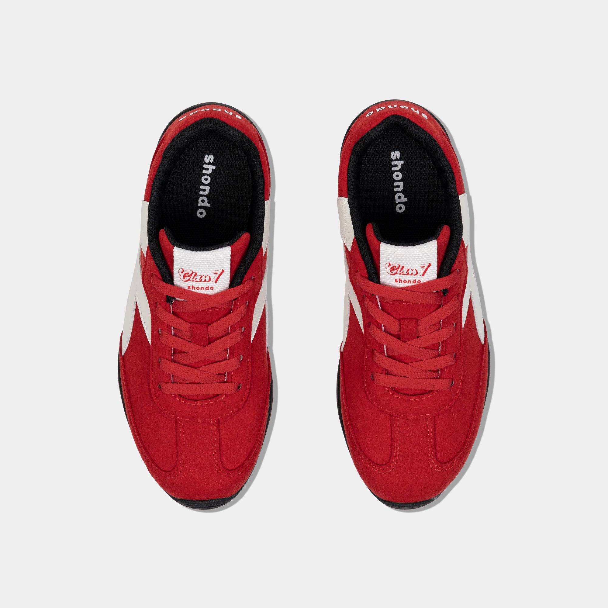 Giày Sneaker Shondo Class 7 Đế Thấp Unisex Màu Đỏ