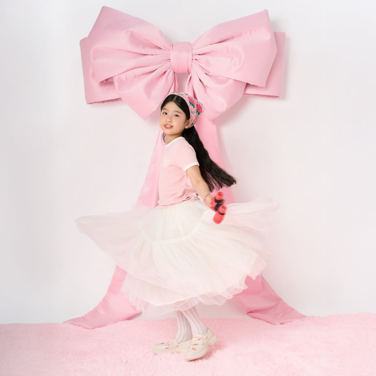 Giày ballet sneaker bé gái Little Dreamie trắng