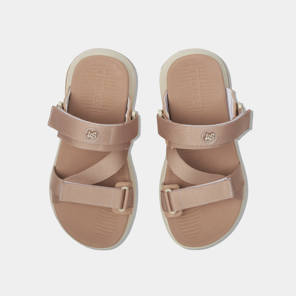 Sandal nam nữ F8B quai xoay nâu