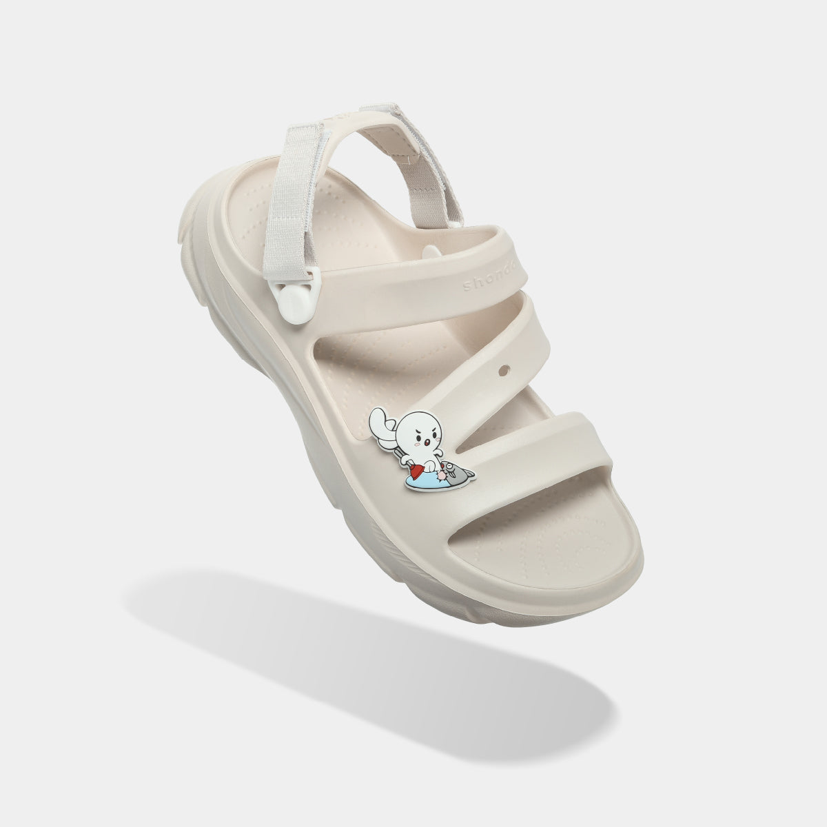 Sandal FX T7M nam nữ nhựa đúc trắng kem