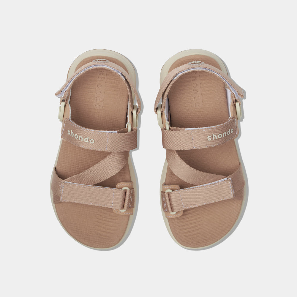 Sandal nam nữ F8B quai xoay nâu