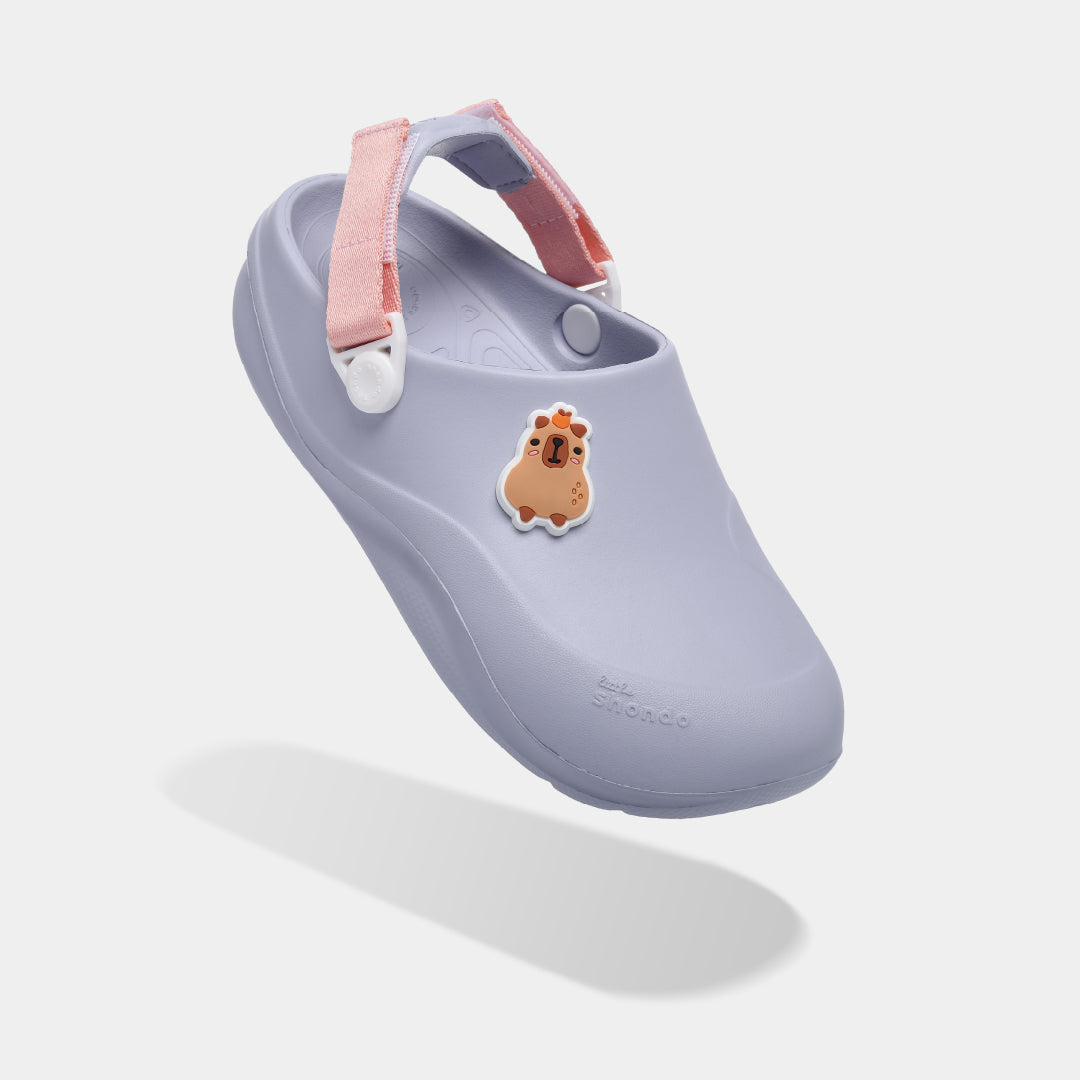 Clog Little Suke bé gái nhựa đúc tím