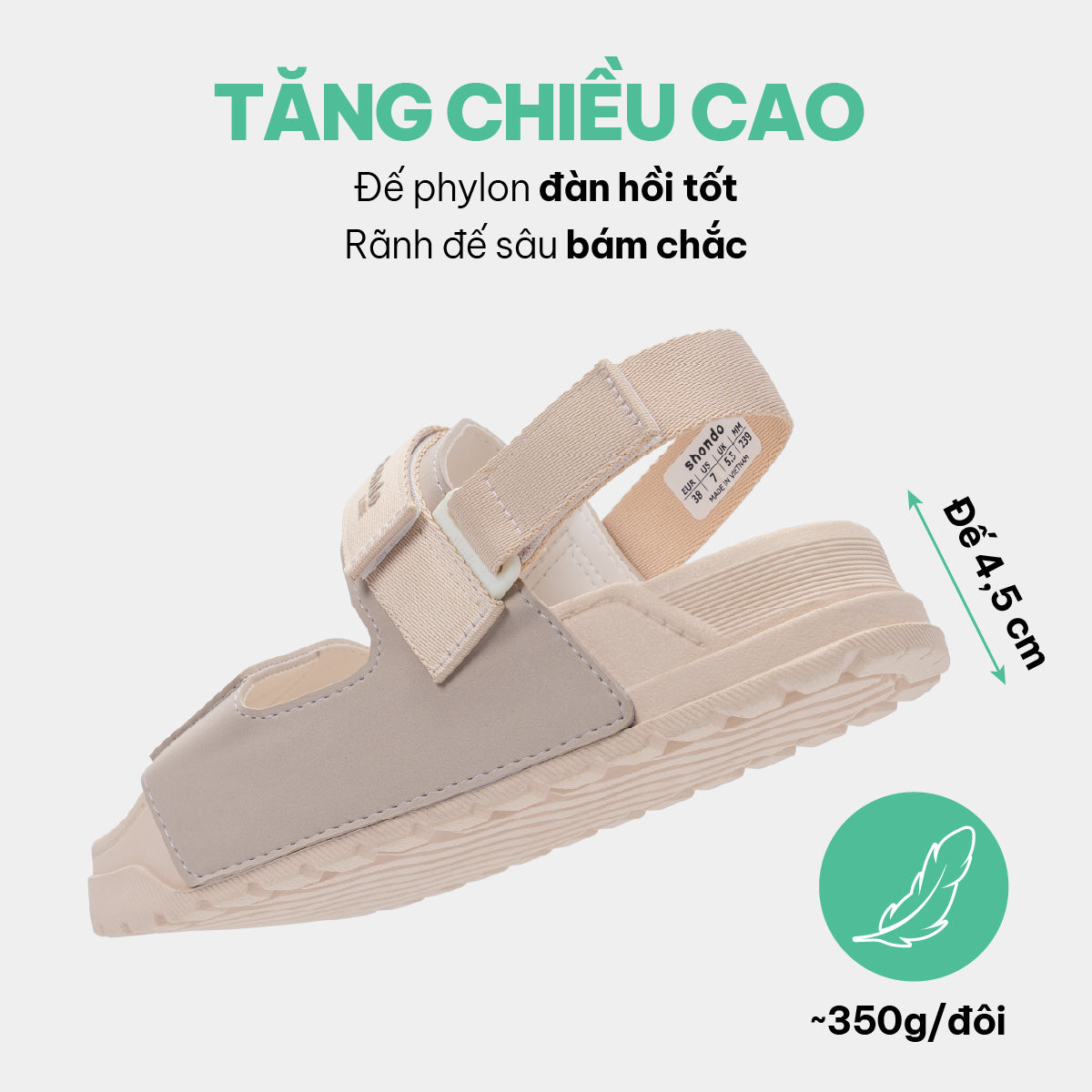Sandal Platy 4 Lite quai ngang nữ hồng