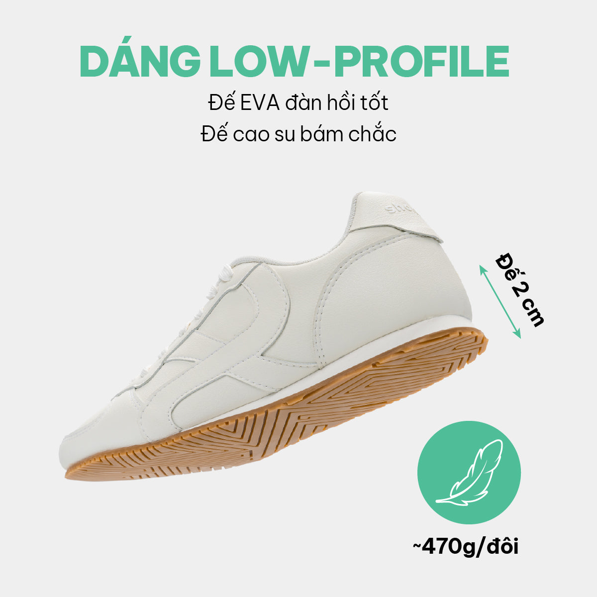 Giày sneaker đế thấp nam nữ Class 5 trắng