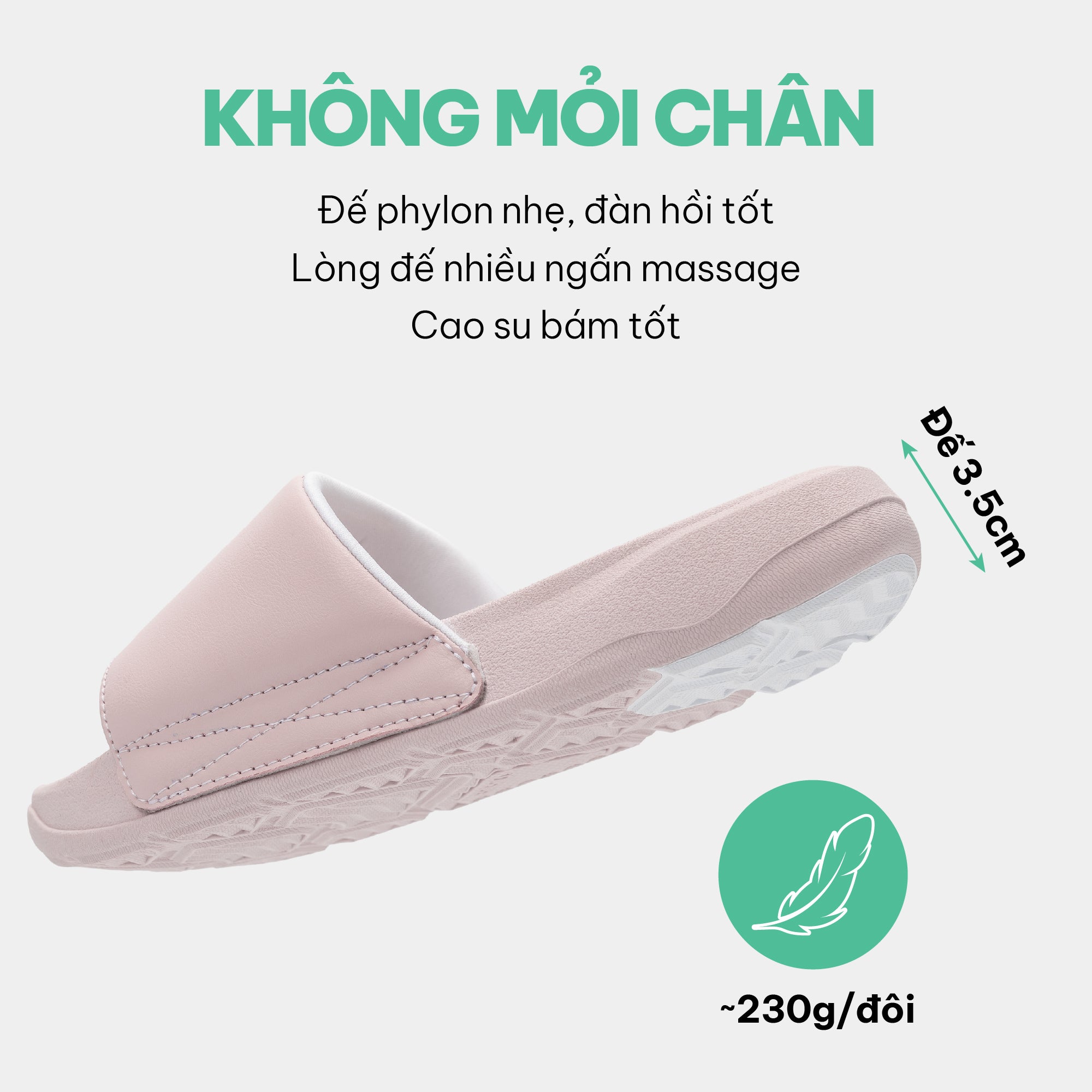 Dép Trendy 7 nữ SH TPU hồng