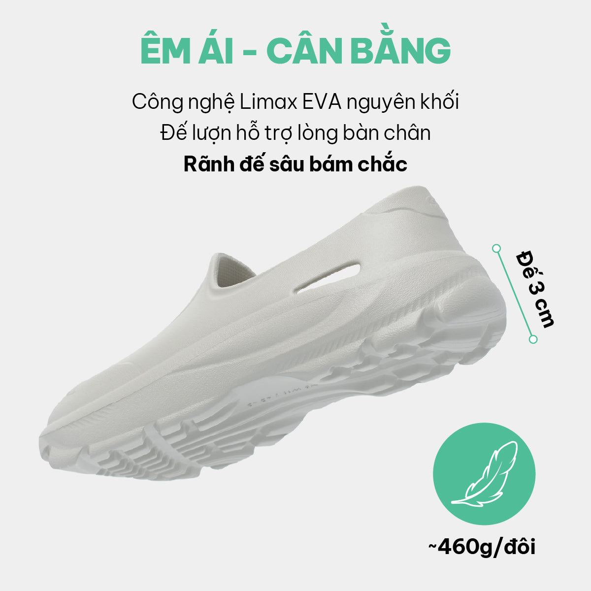 Giày Sneaker EZI Limax unisex xám