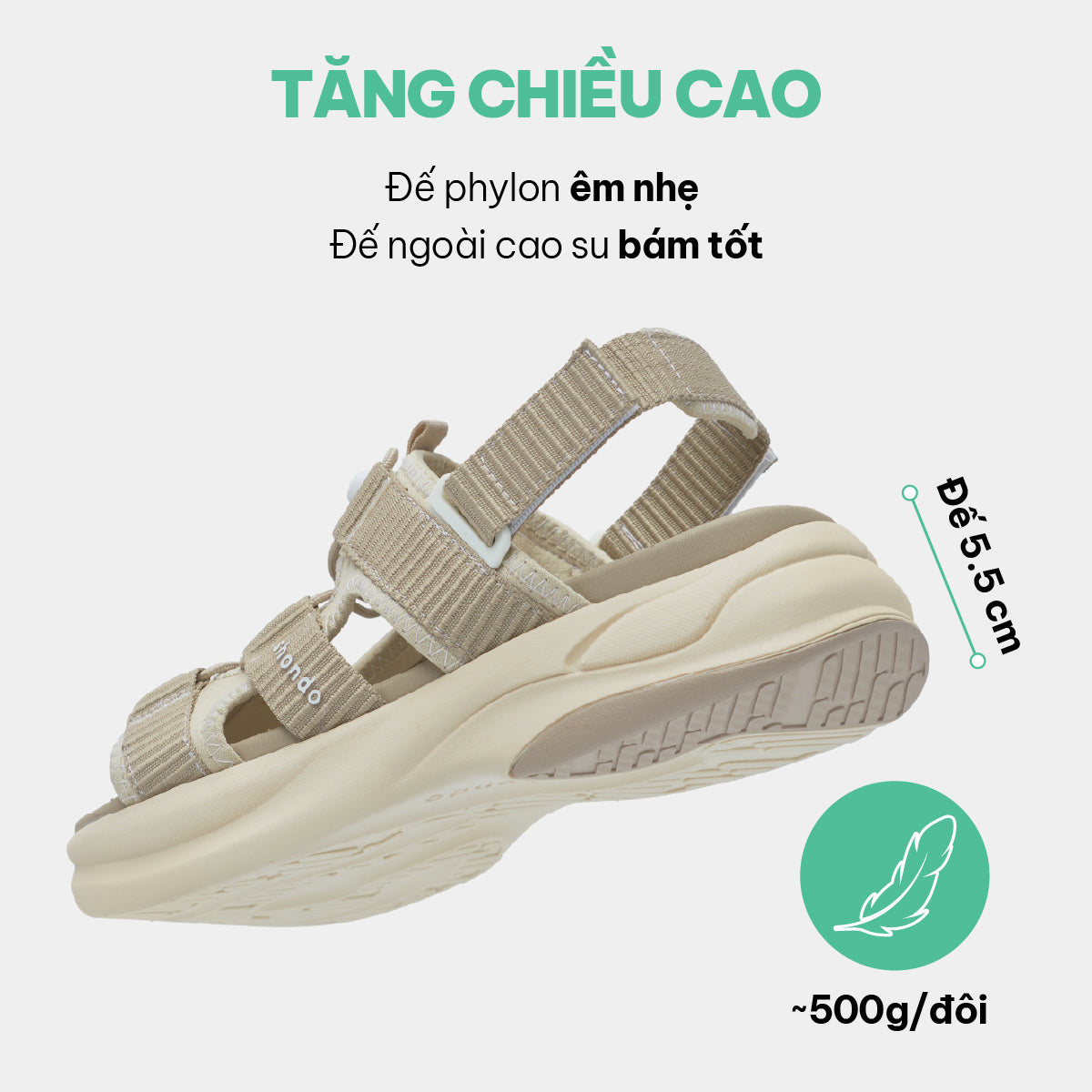 Giày Sandal F8B Hiking unisex be