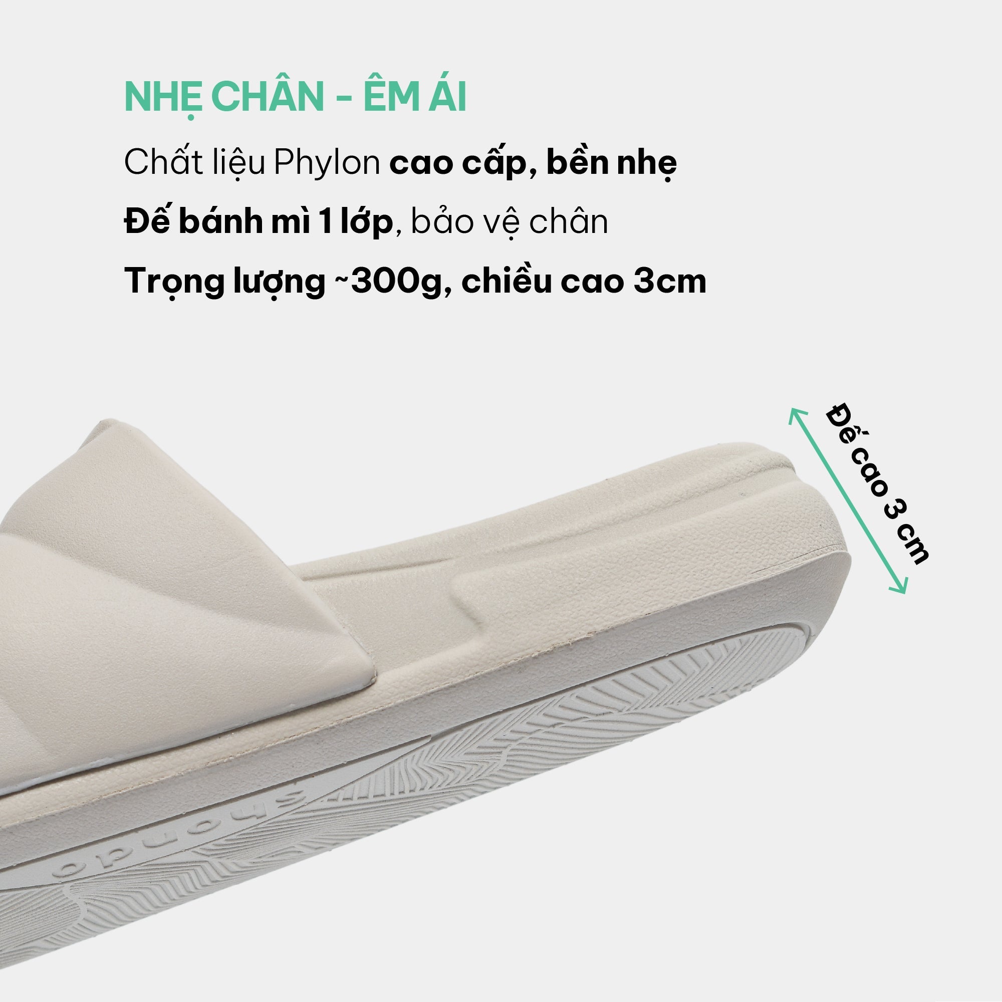 Dép bánh mì Trendy 5 quai nhựa nâu