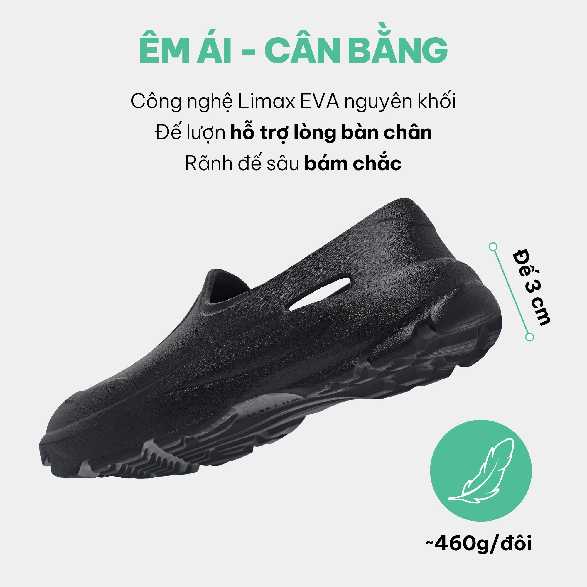 Giày Sneaker Shondo EZI Limax Unisex Màu Đen