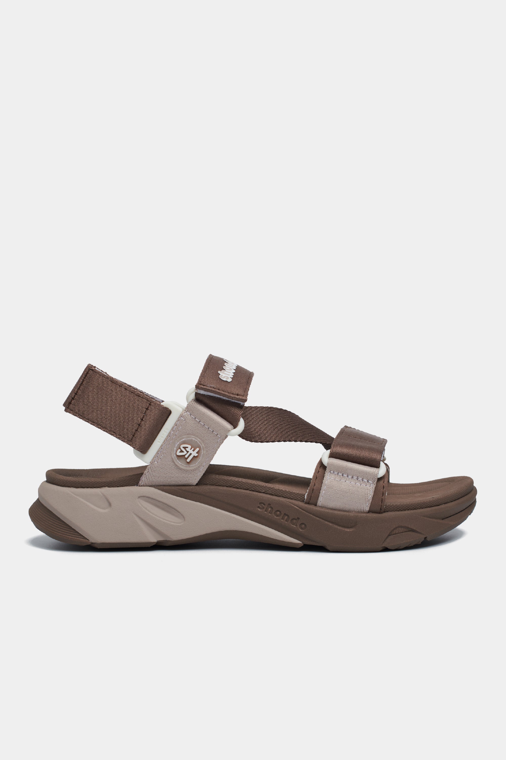 Sandal F8M thể thao nam nữ quai chéo nâu