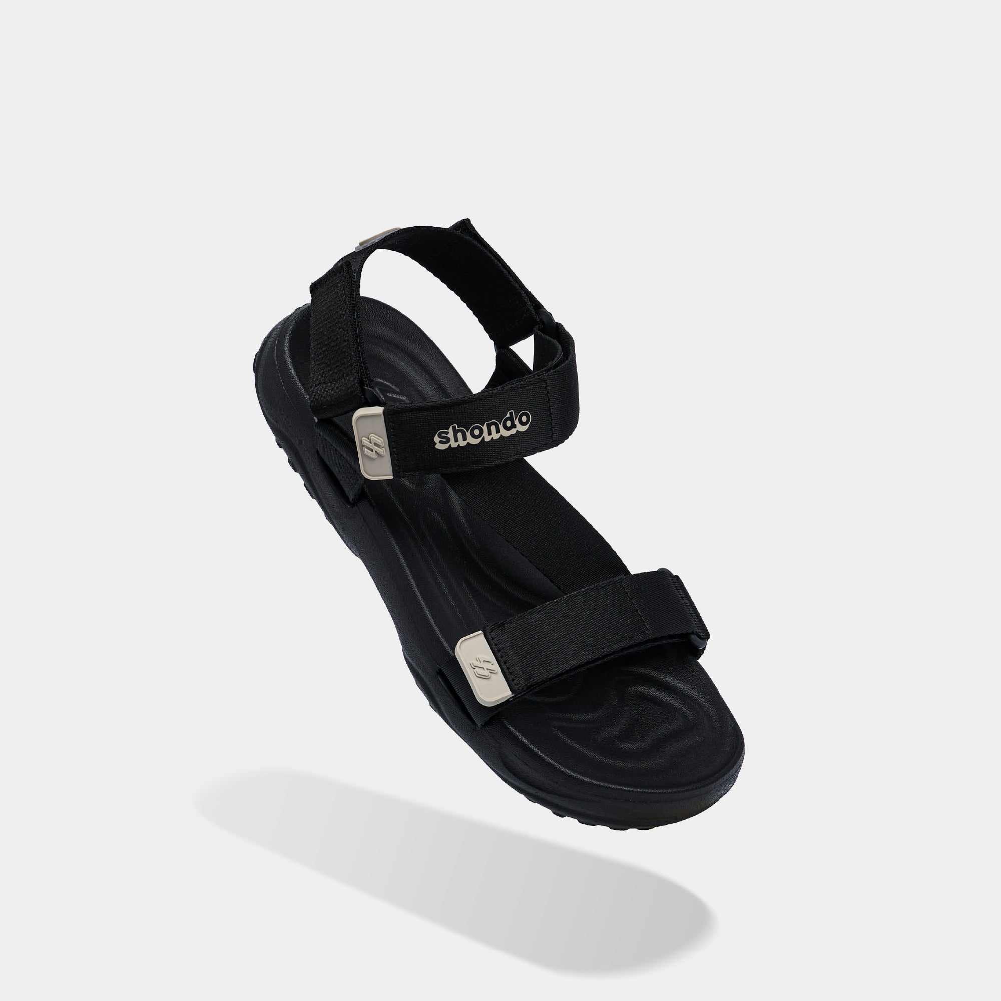 Sandal F11 quai chéo unisex đen