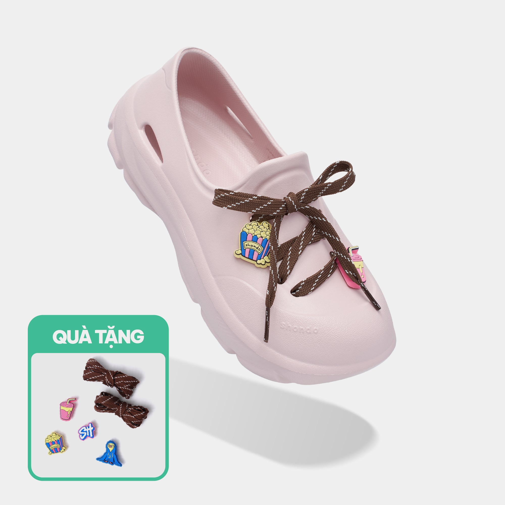 Giày Sneaker Shondo EZI Limax Nữ Màu Hồng