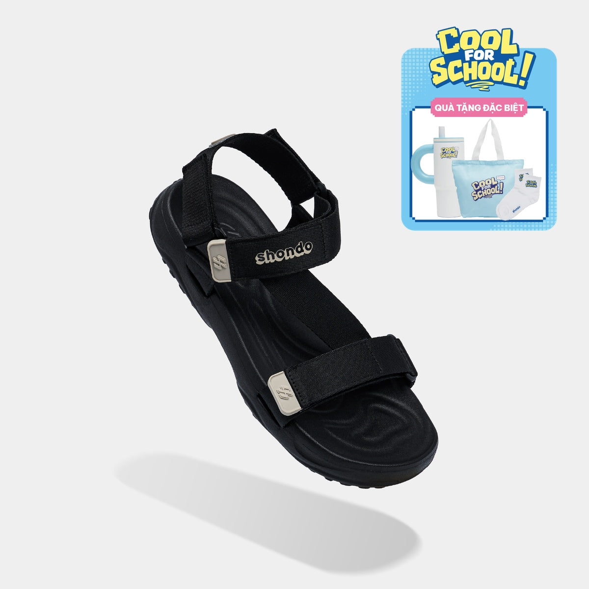 Sandal F11 Quai Chéo Unisex Đen
