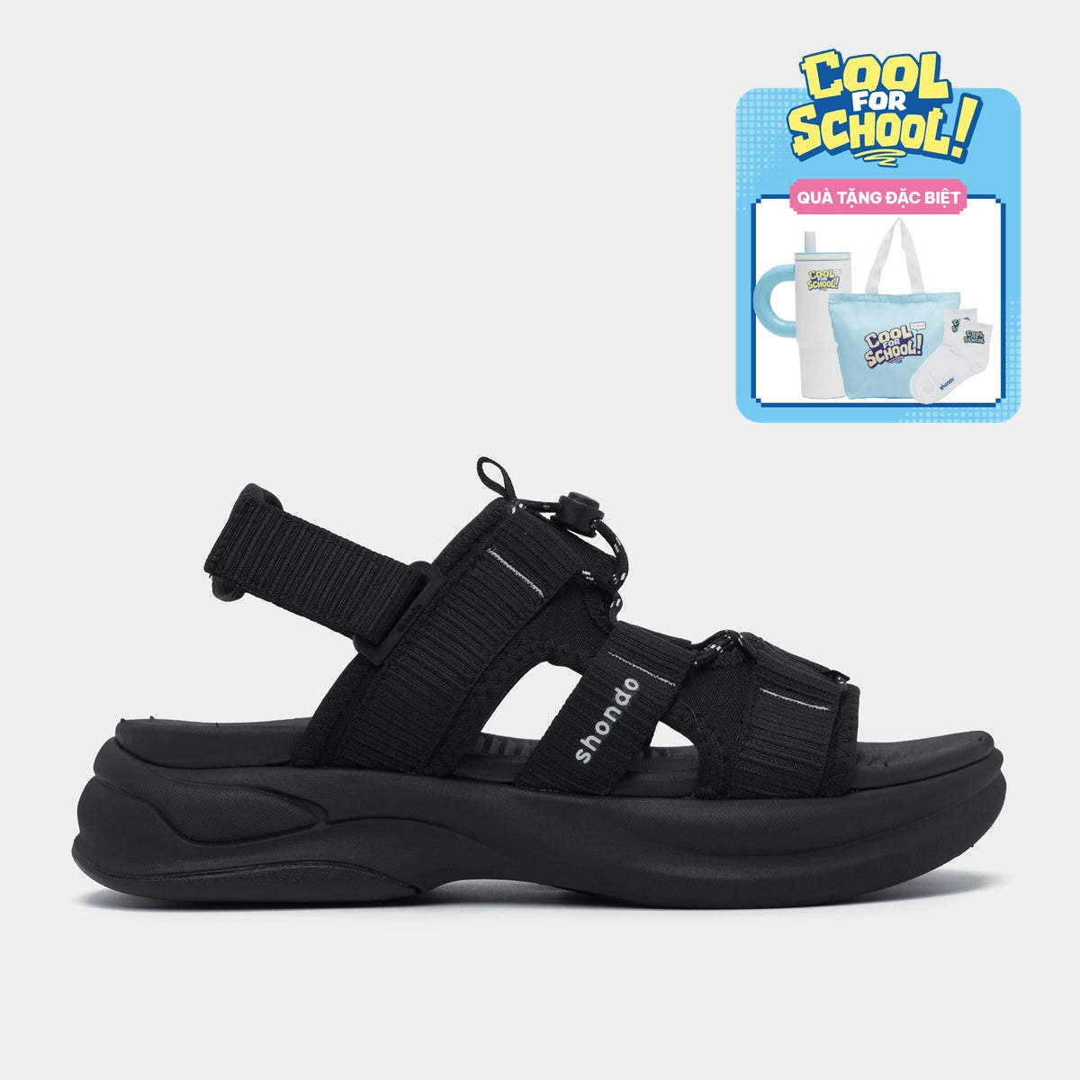 Giày Sandal F8B Hiking Unisex Đen