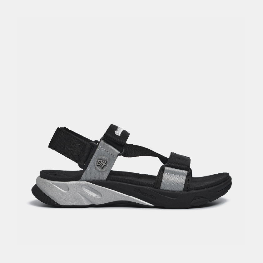 Sandal F8M thể thao nam nữ quai chéo đen