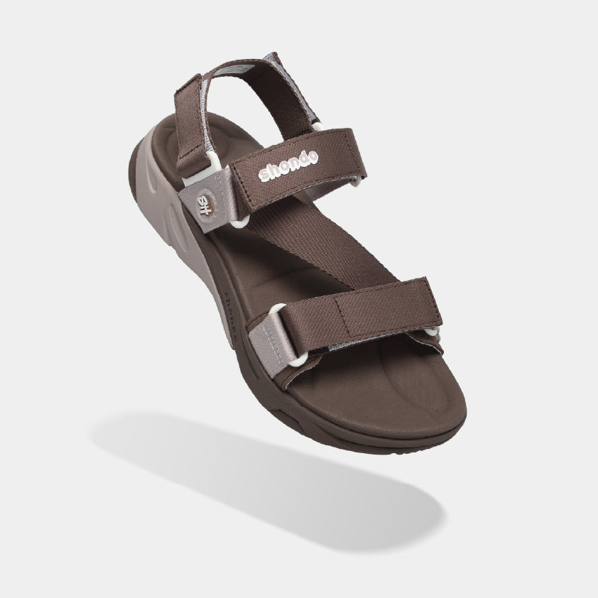 Sandal F8M thể thao nam nữ quai chéo nâu