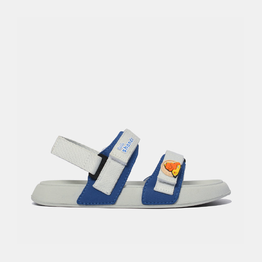 Sandal bé trai Little 3 khủng long xám